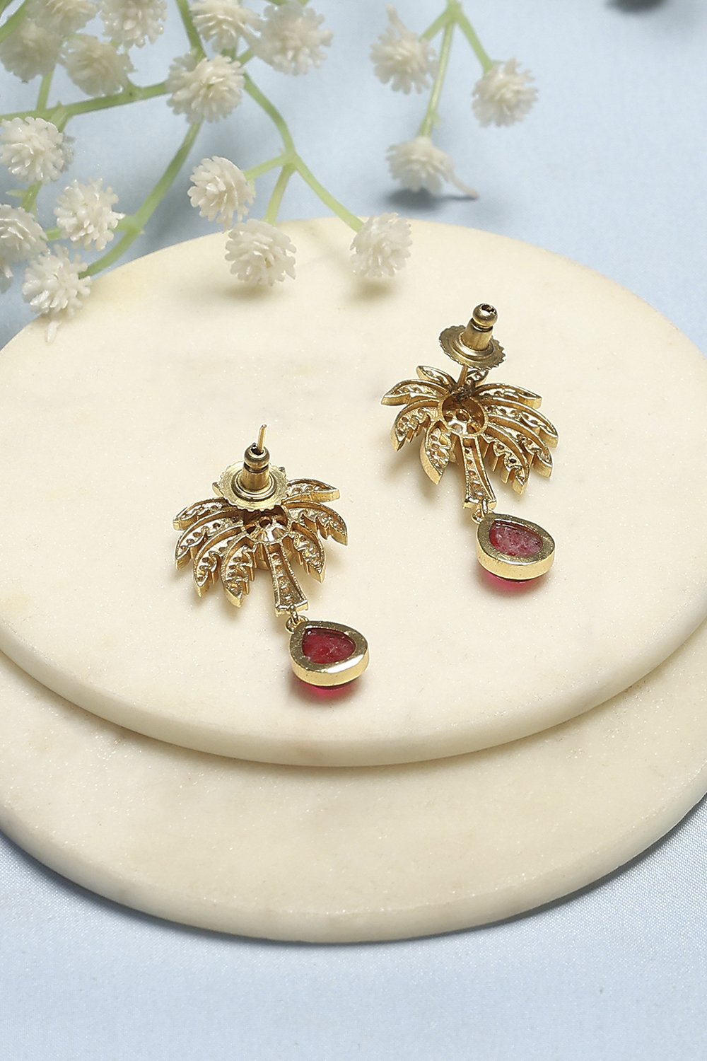 Red Brass Drop & Danglers image number 2