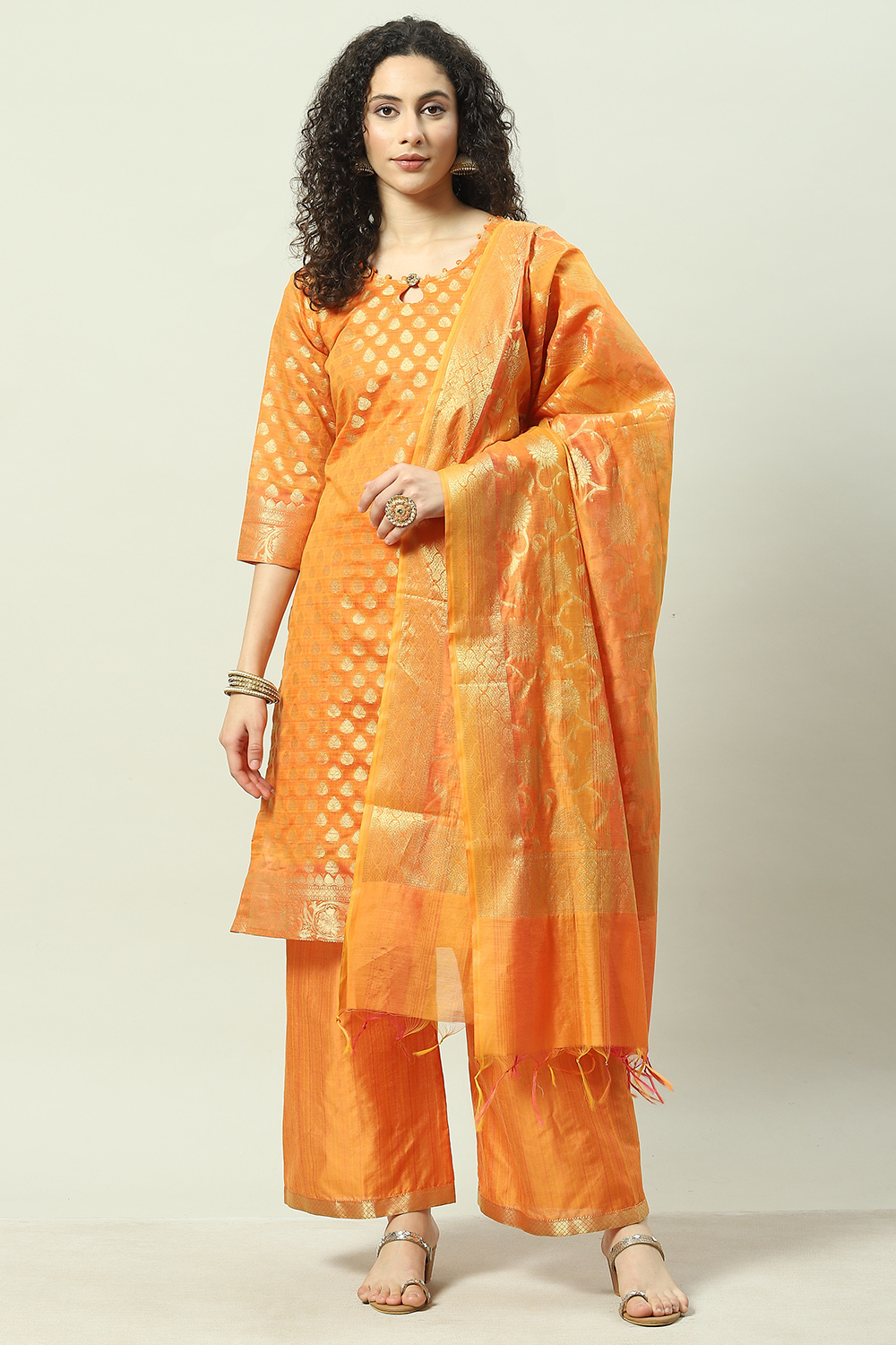 Biba orange suit set 2025