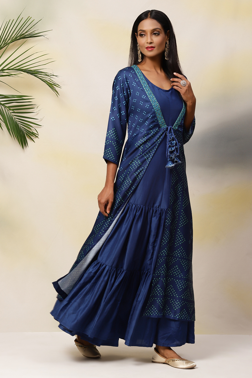 Blue Straight Modal Printed Kurta image number 5