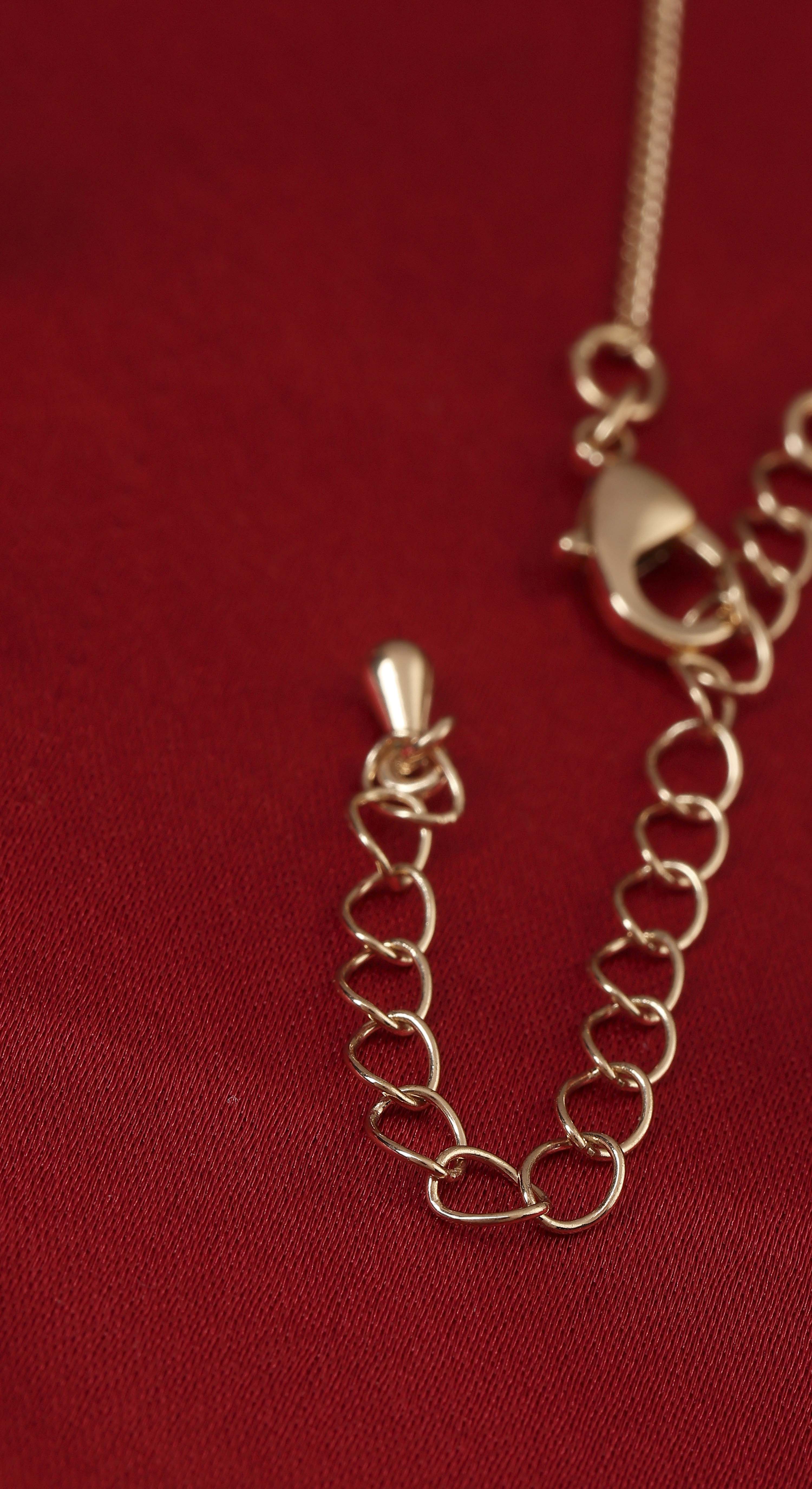 Gold Brass Necklace image number 4