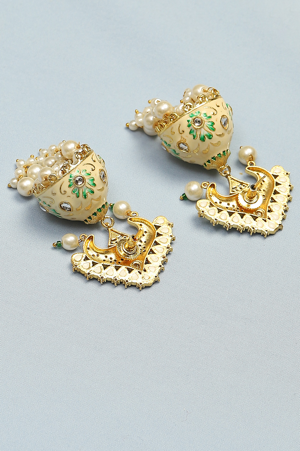 Off White Brass Earrings image number 2
