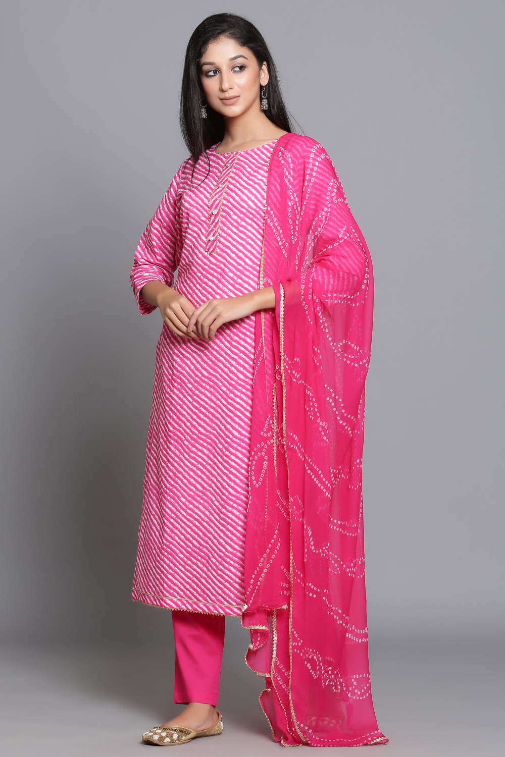 Pink Cotton Easy Stitch Suit Set image number 4
