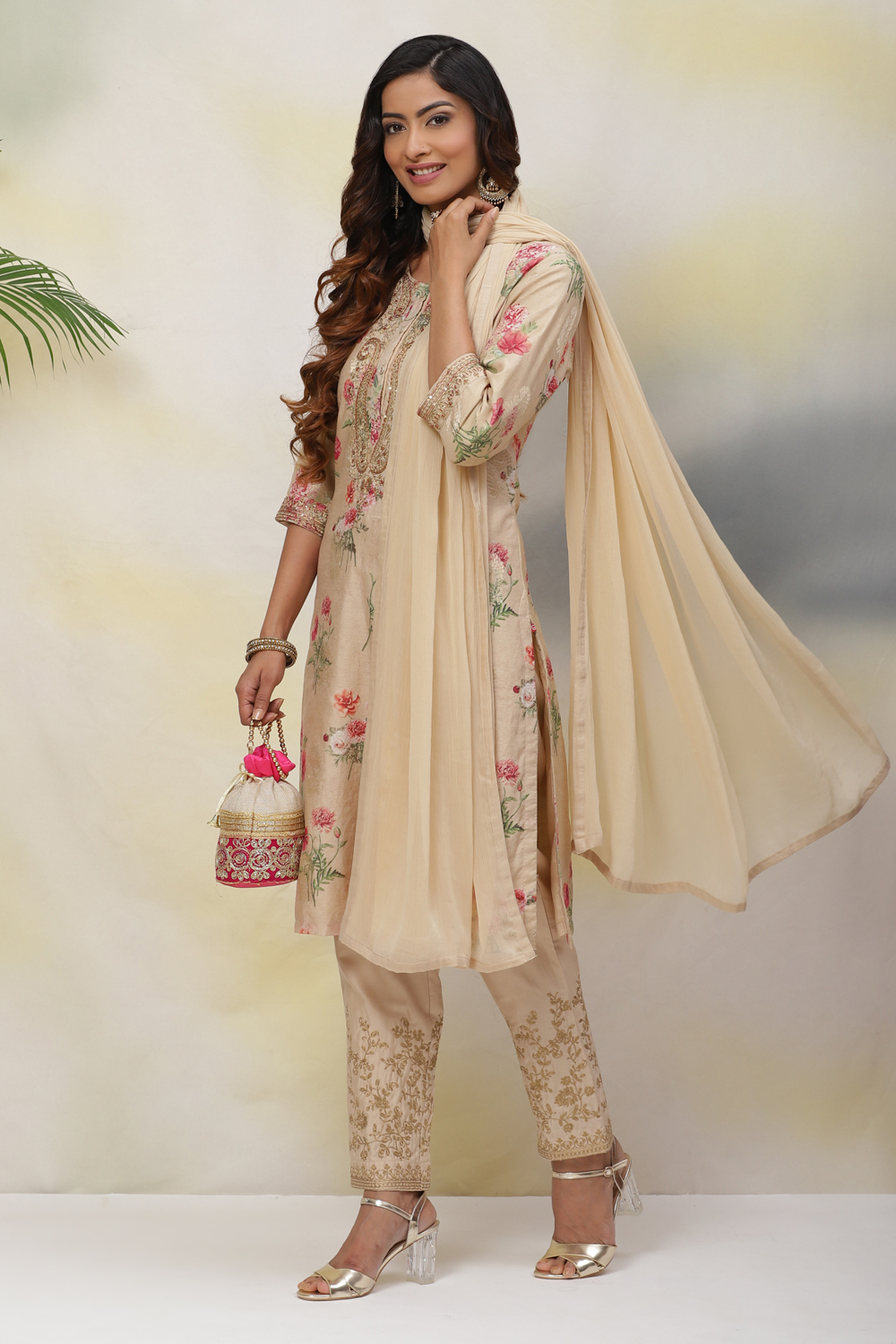 Biba beige salwar suit outlet
