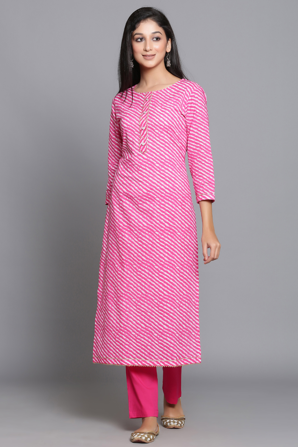 Pink Cotton Easy Stitch Suit Set image number 3