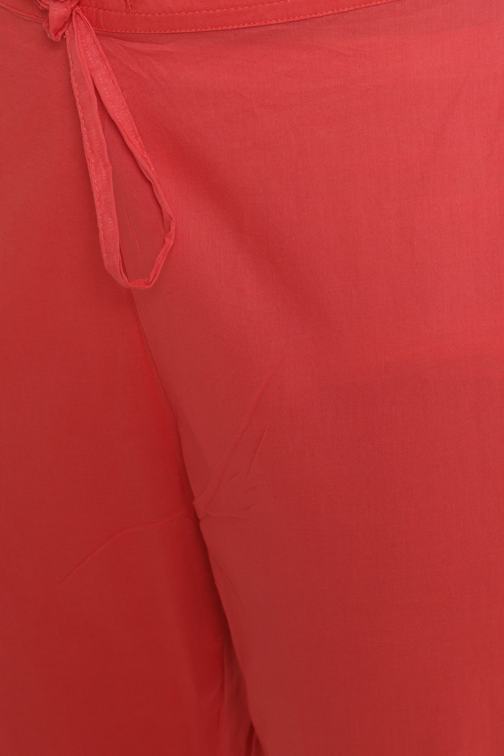 Coral Cotton Straight Kurta Pant Suit Set image number 3