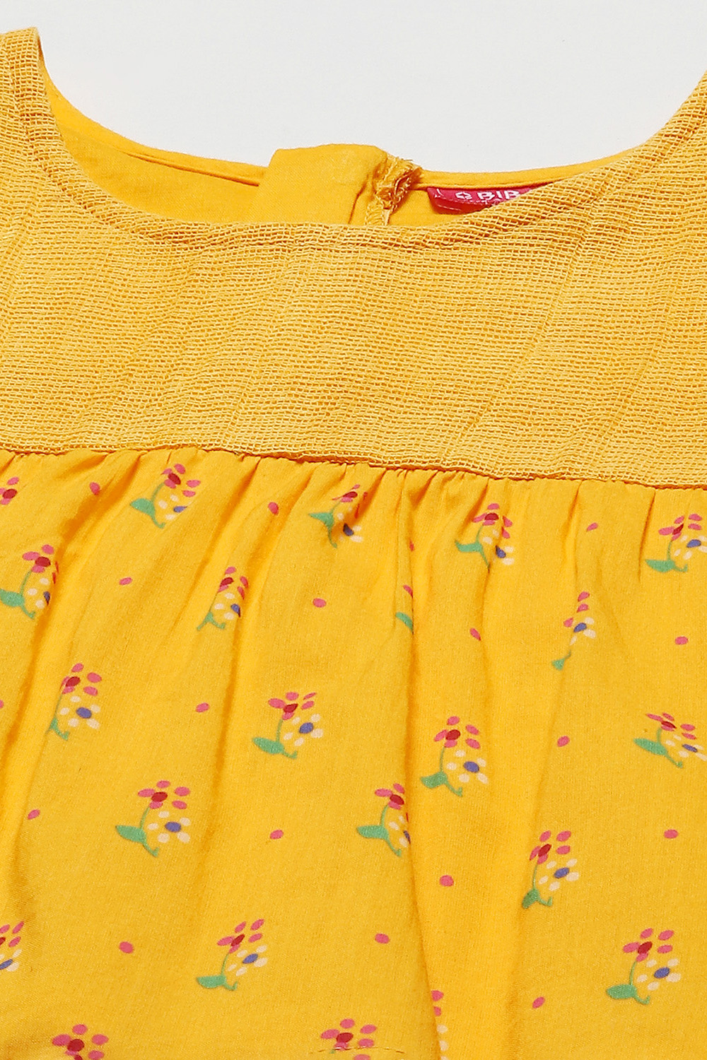 Yellow Cotton Straight Printed Kurta Set image number 1