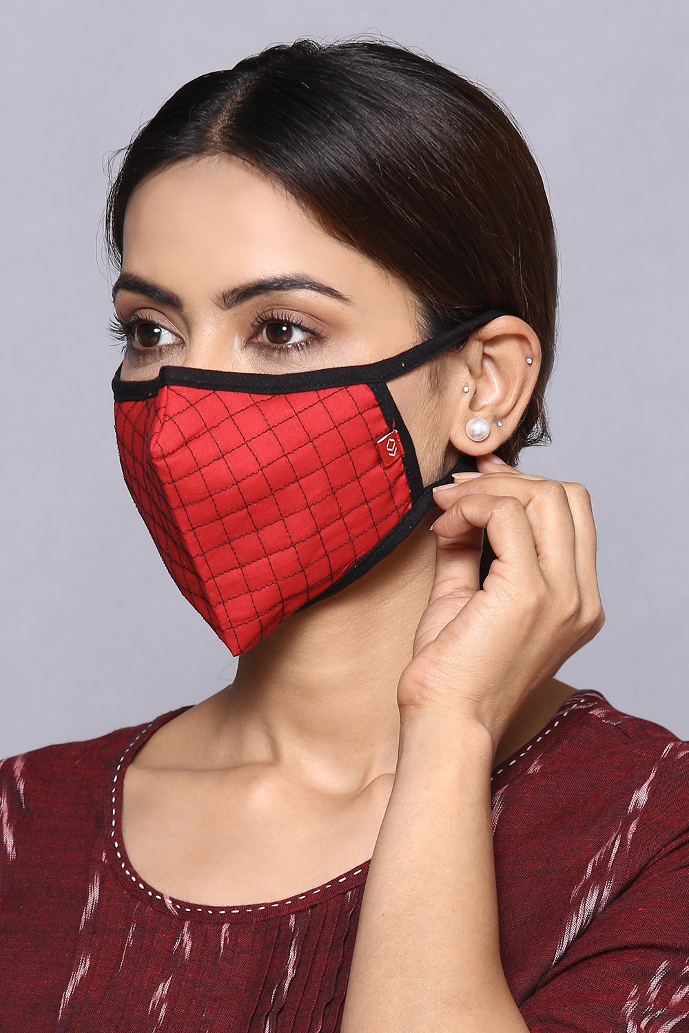 Indigo Cotton Solid Mask image number 1