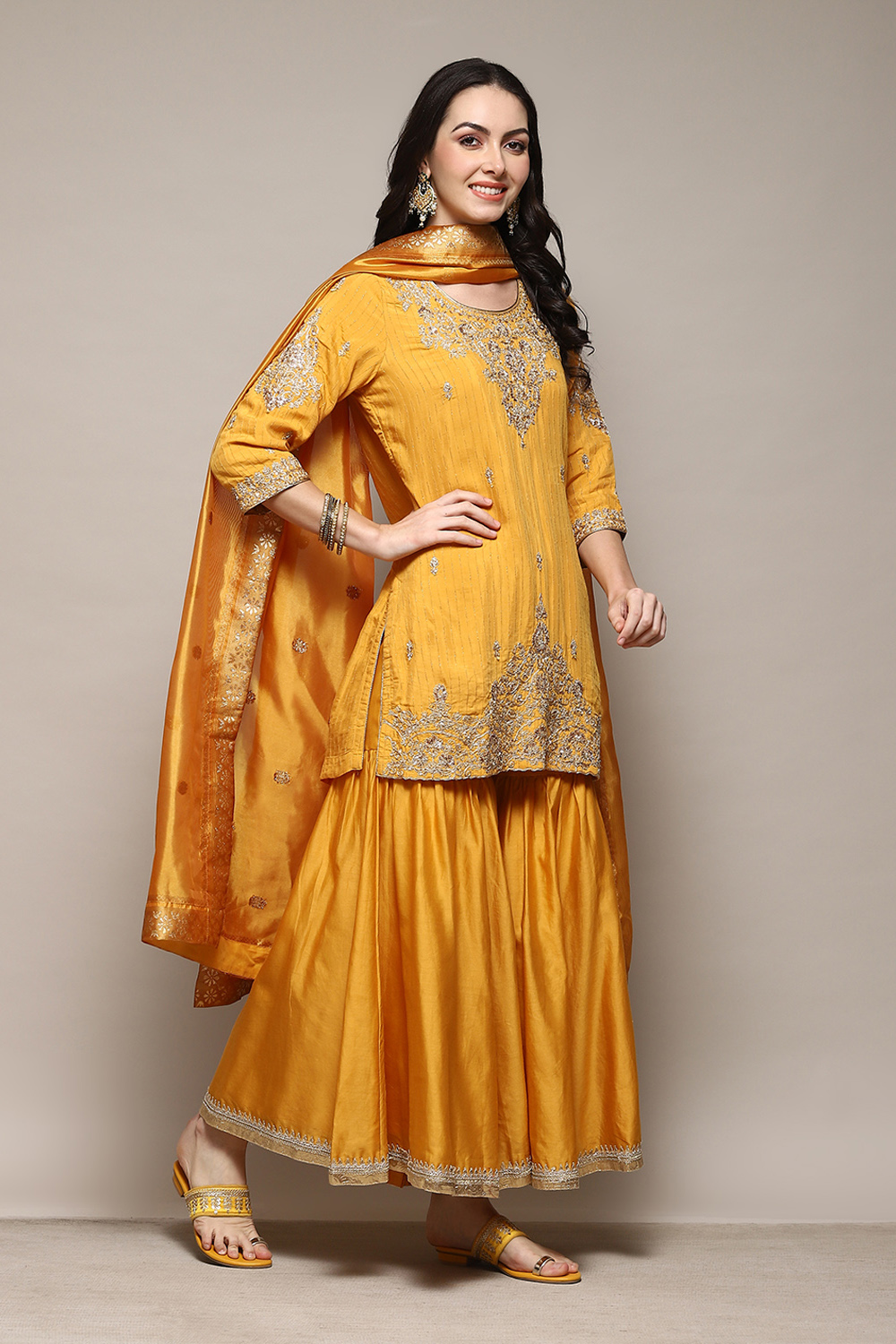 Fuchsia Viscose Blend Straight Kurta Garara Suit Set image number 6