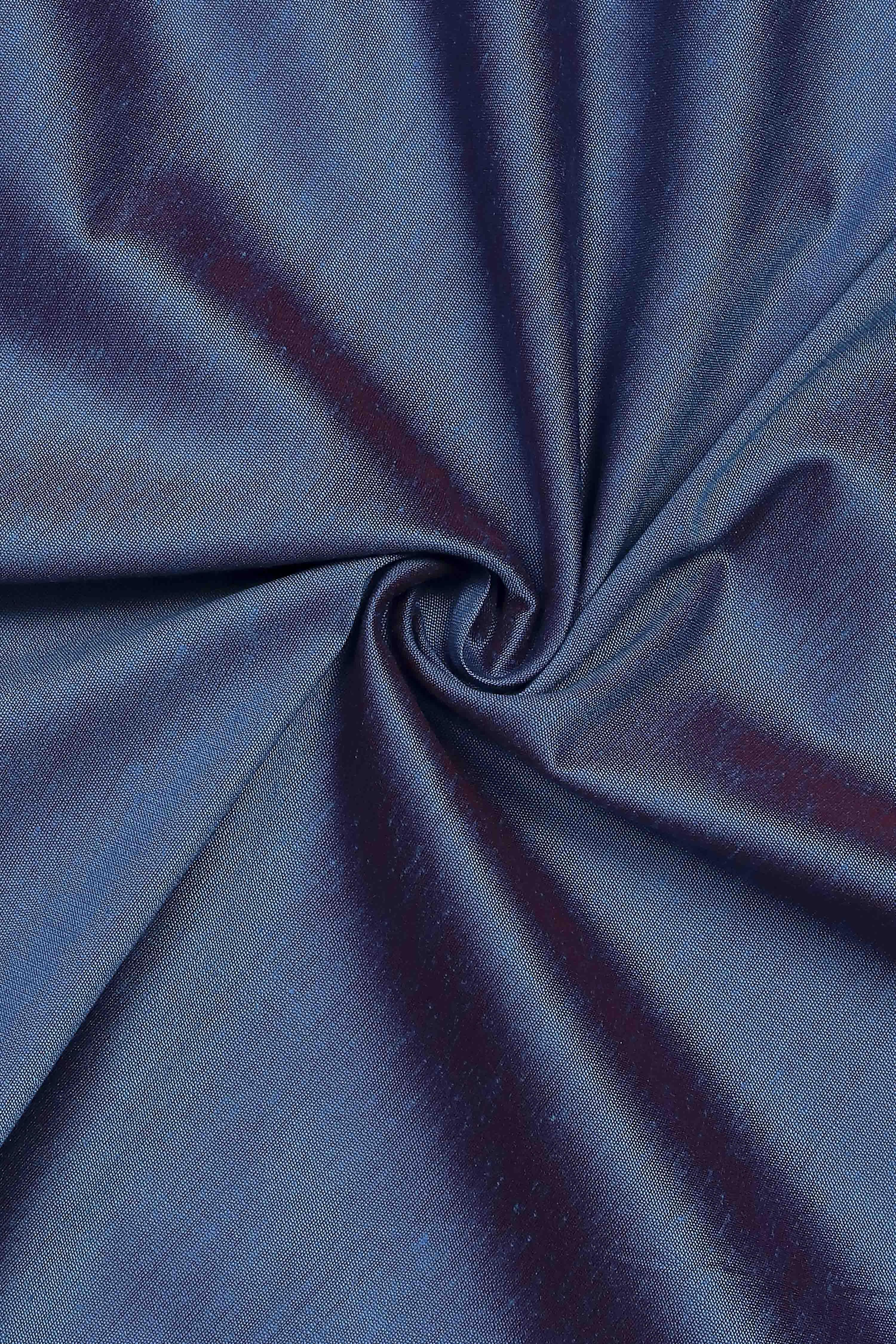 Blue Cotton Jamdani Unstitched Suit Set image number 2