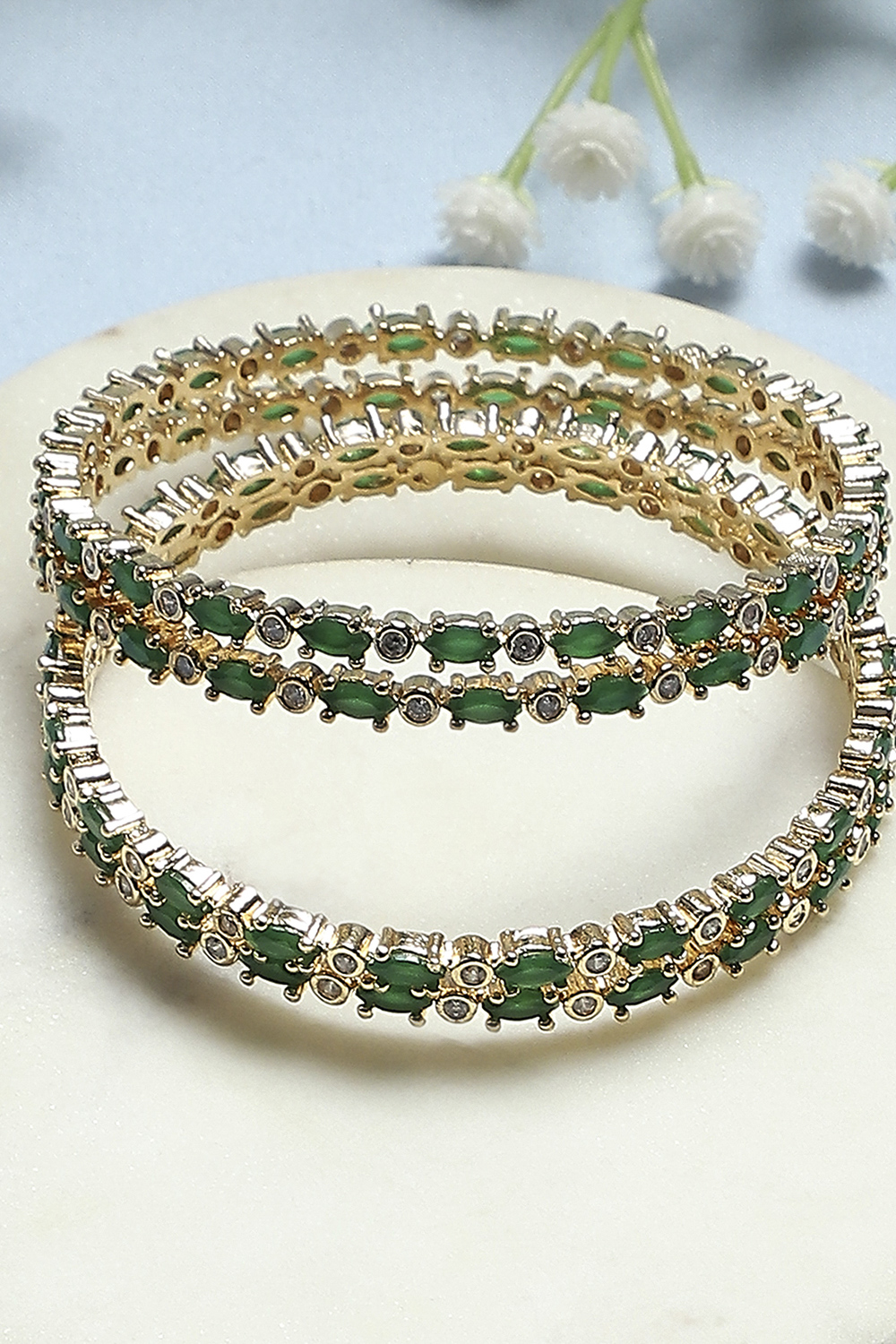 Green Alloy Bangle image number 0