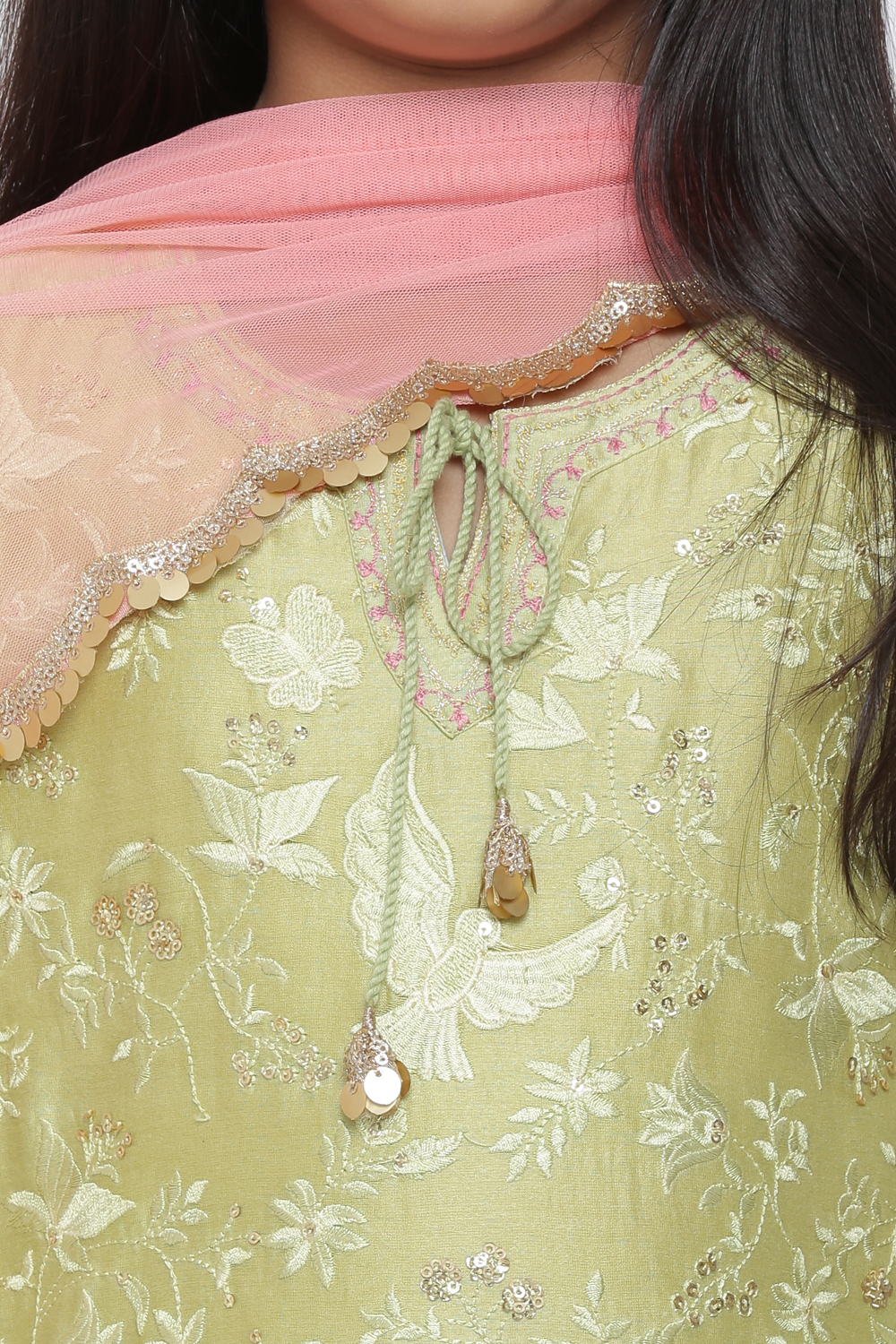 Green And Pink Sharara Kurta Sharara Suit Set image number 1