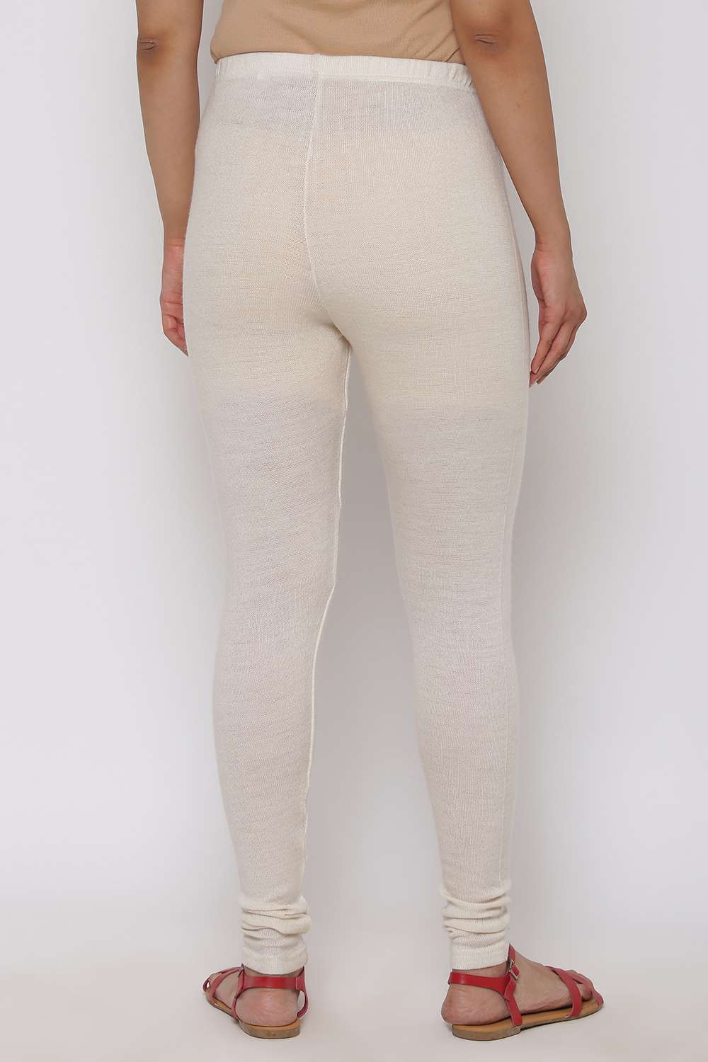 Ecru Woolen Leggings image number 4