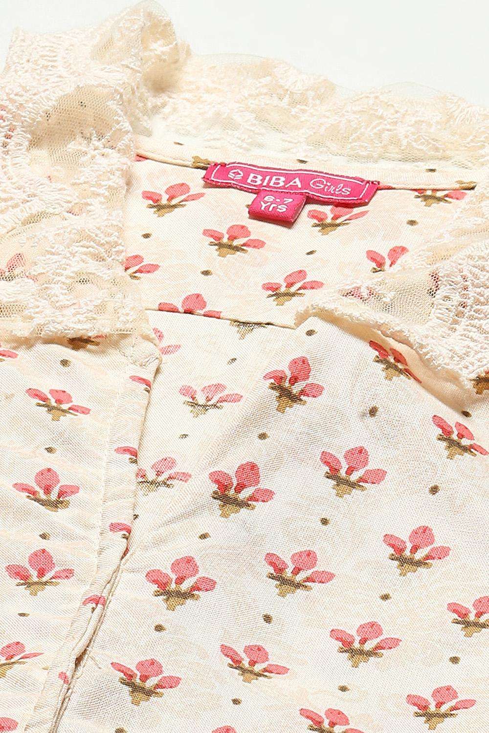 Ivory Rayon Printed Sleepwear image number 1