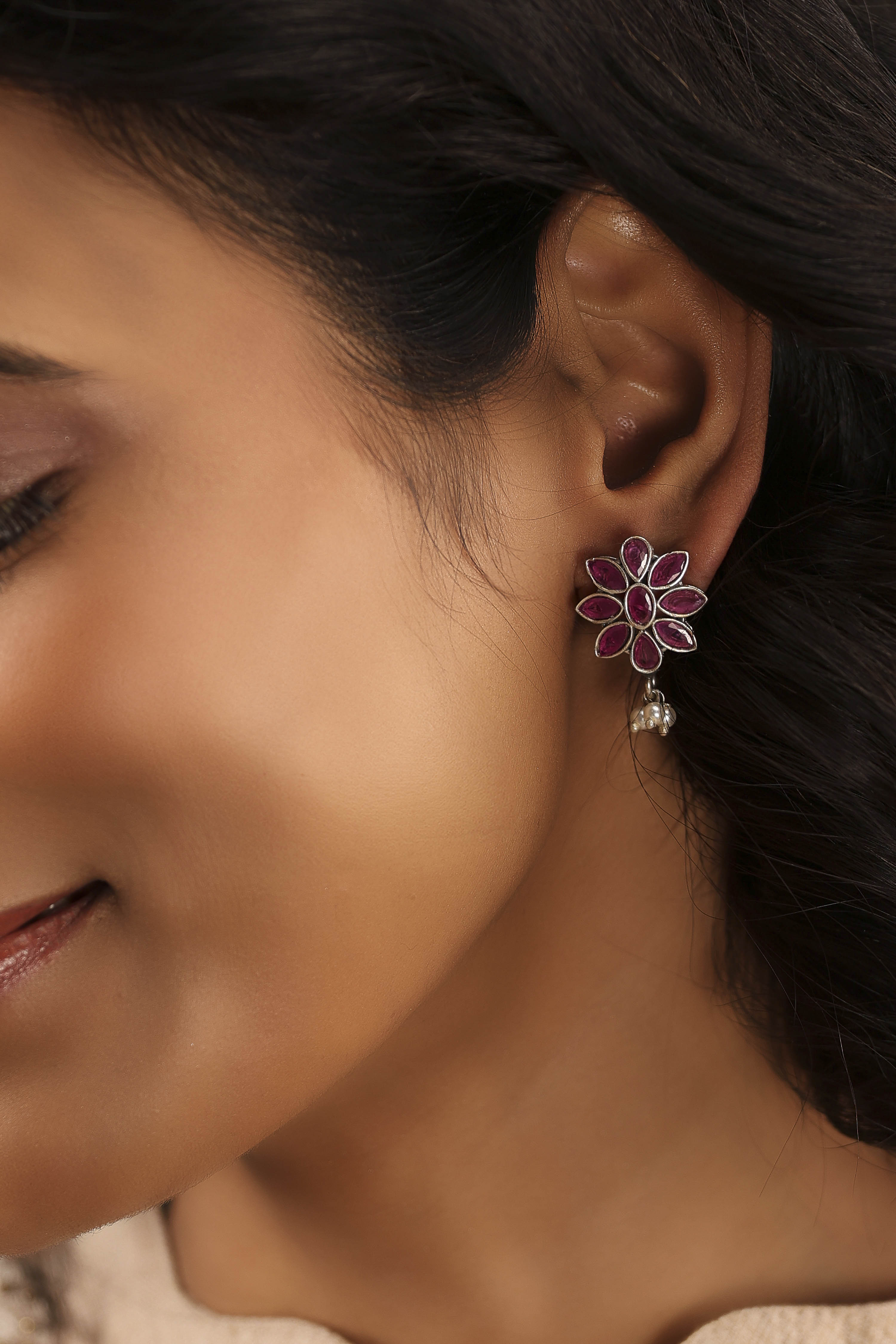 Dark Pink Brass Studs image number 1