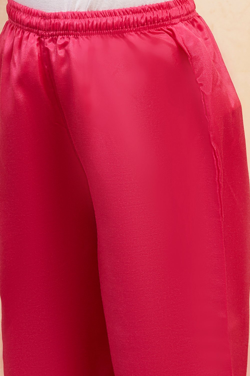 Coral Pink Polyester Flared Suit Set image number 2