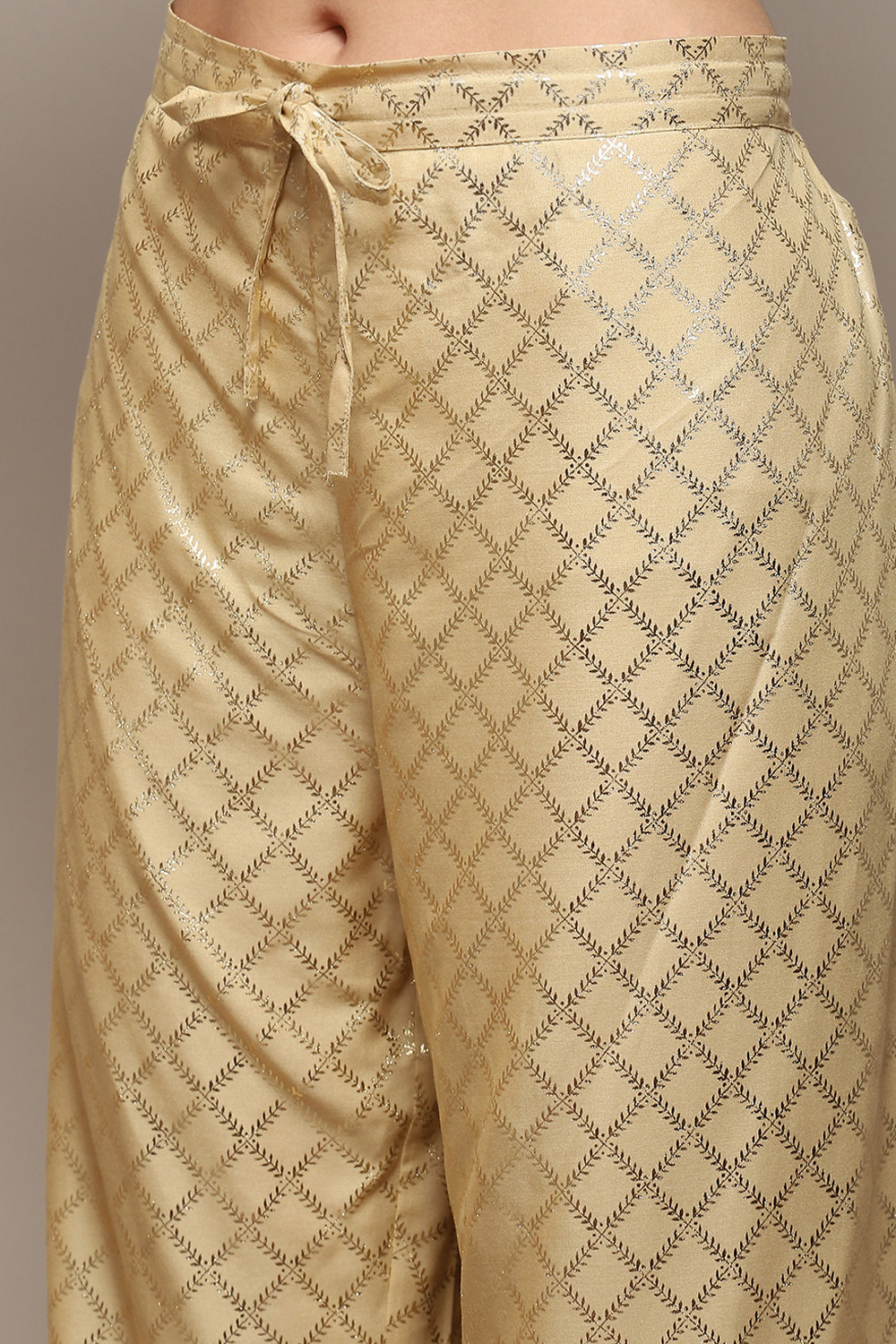 Navy Blue Rayon flax Straight Kurta Palazzo Suit Set image number 2