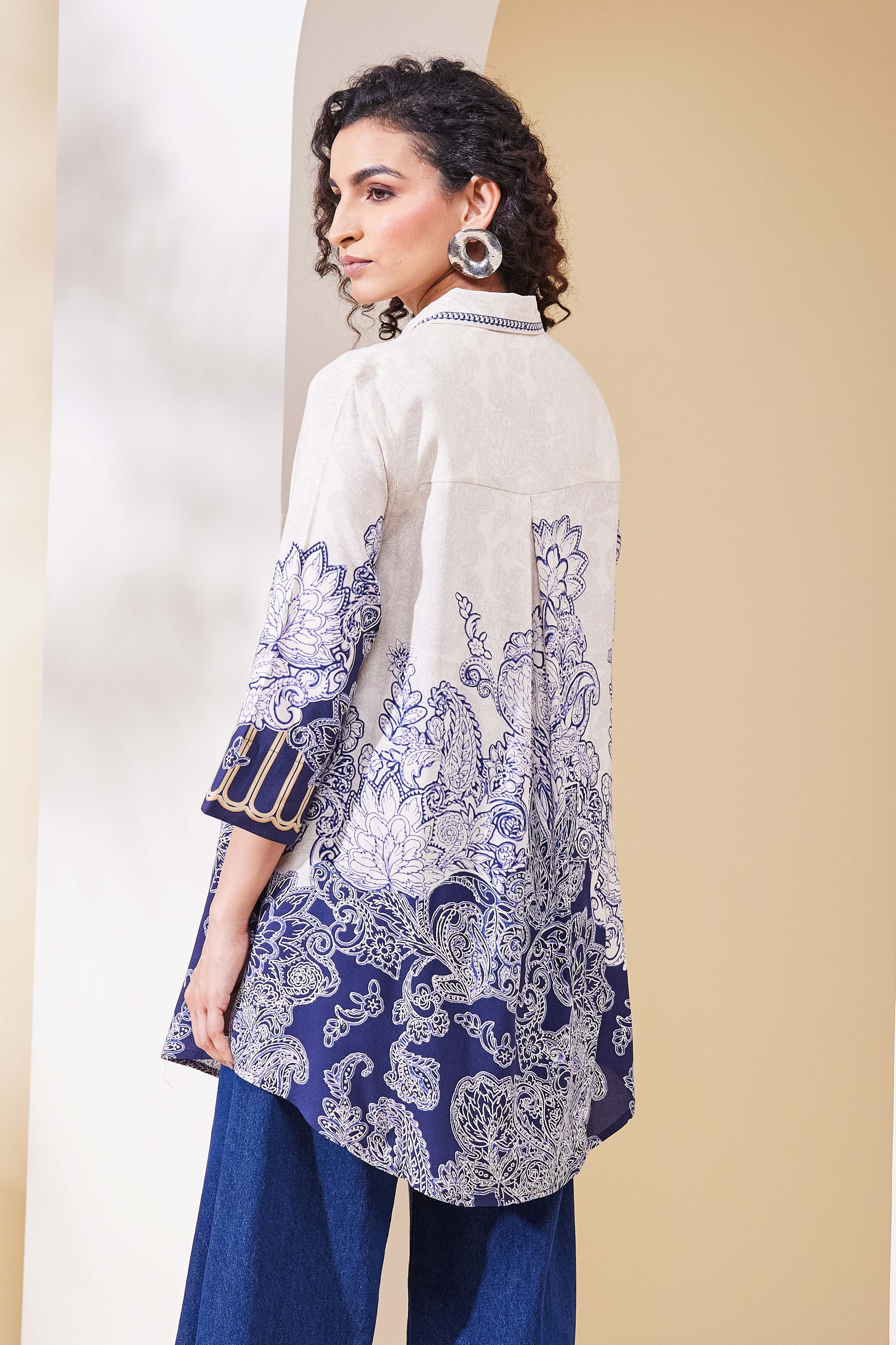 Black Viscose Rayon Straight Kurta image number 3