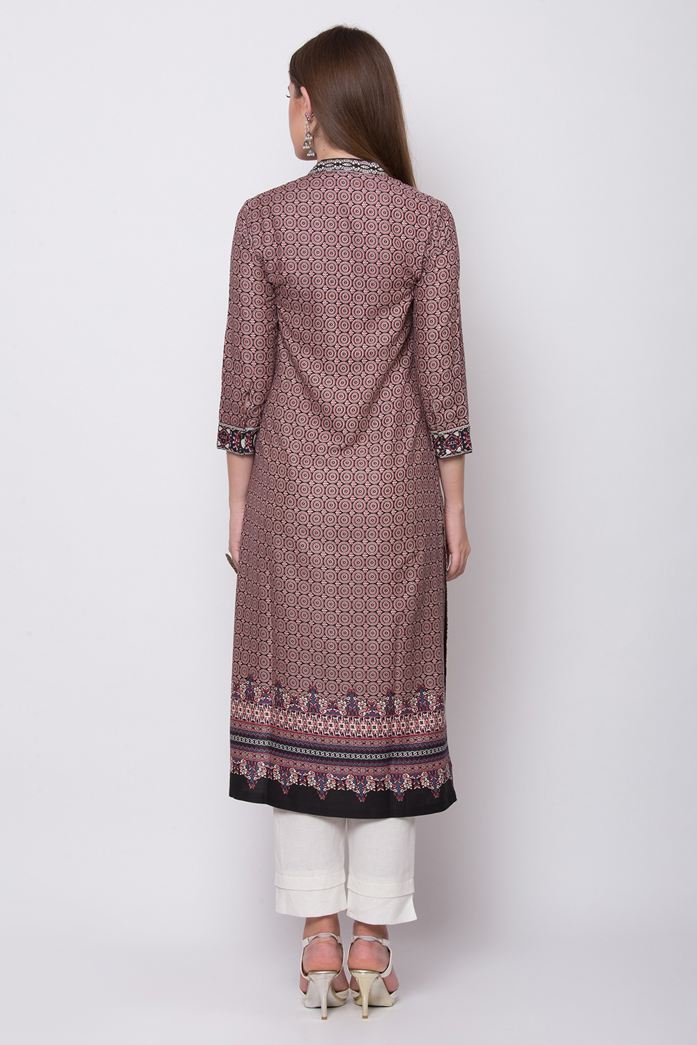 Multicolor Rayon Straight Printed Kurta image number 4