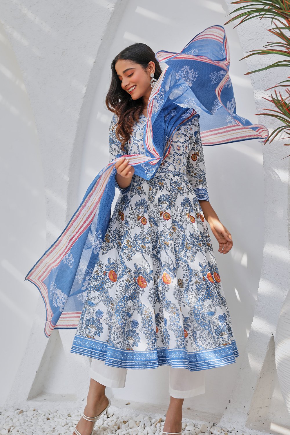 Off white color frock suit 2025
