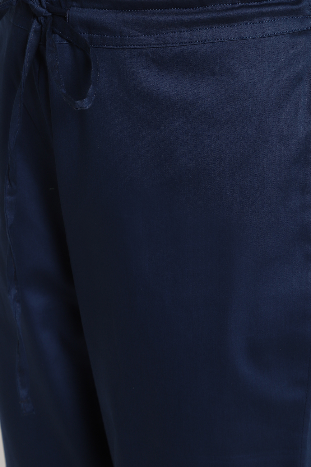 Blue Viscose Silk Front Open Kurta Regular Pant Suit Set image number 5
