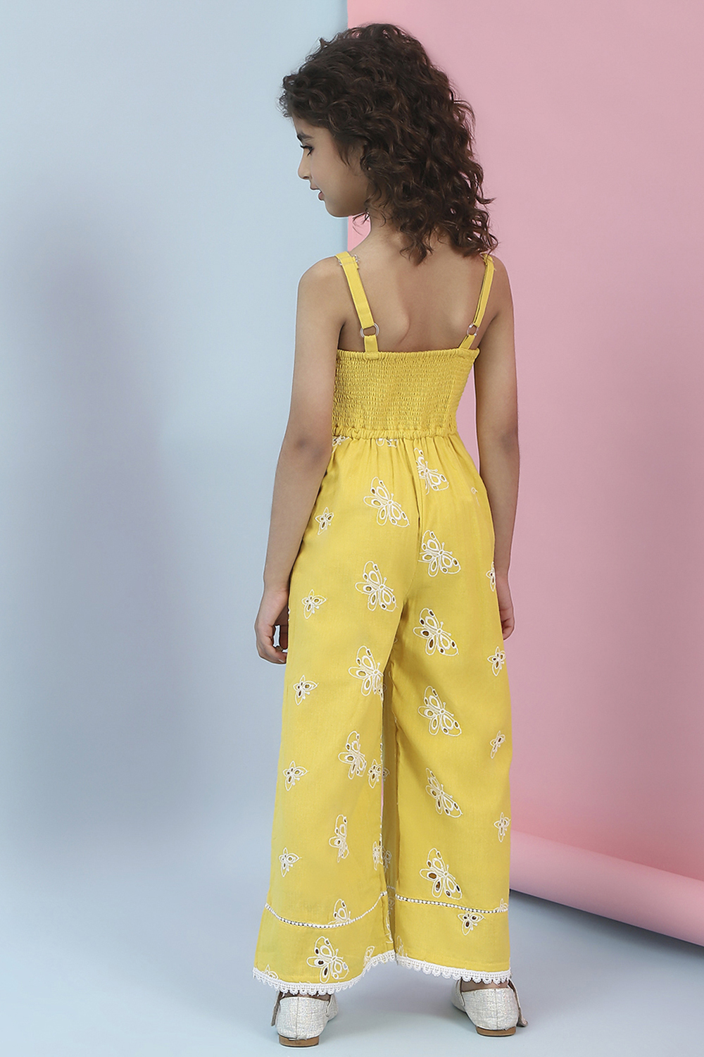 Yellow Cotton Jumpsuit image number 3