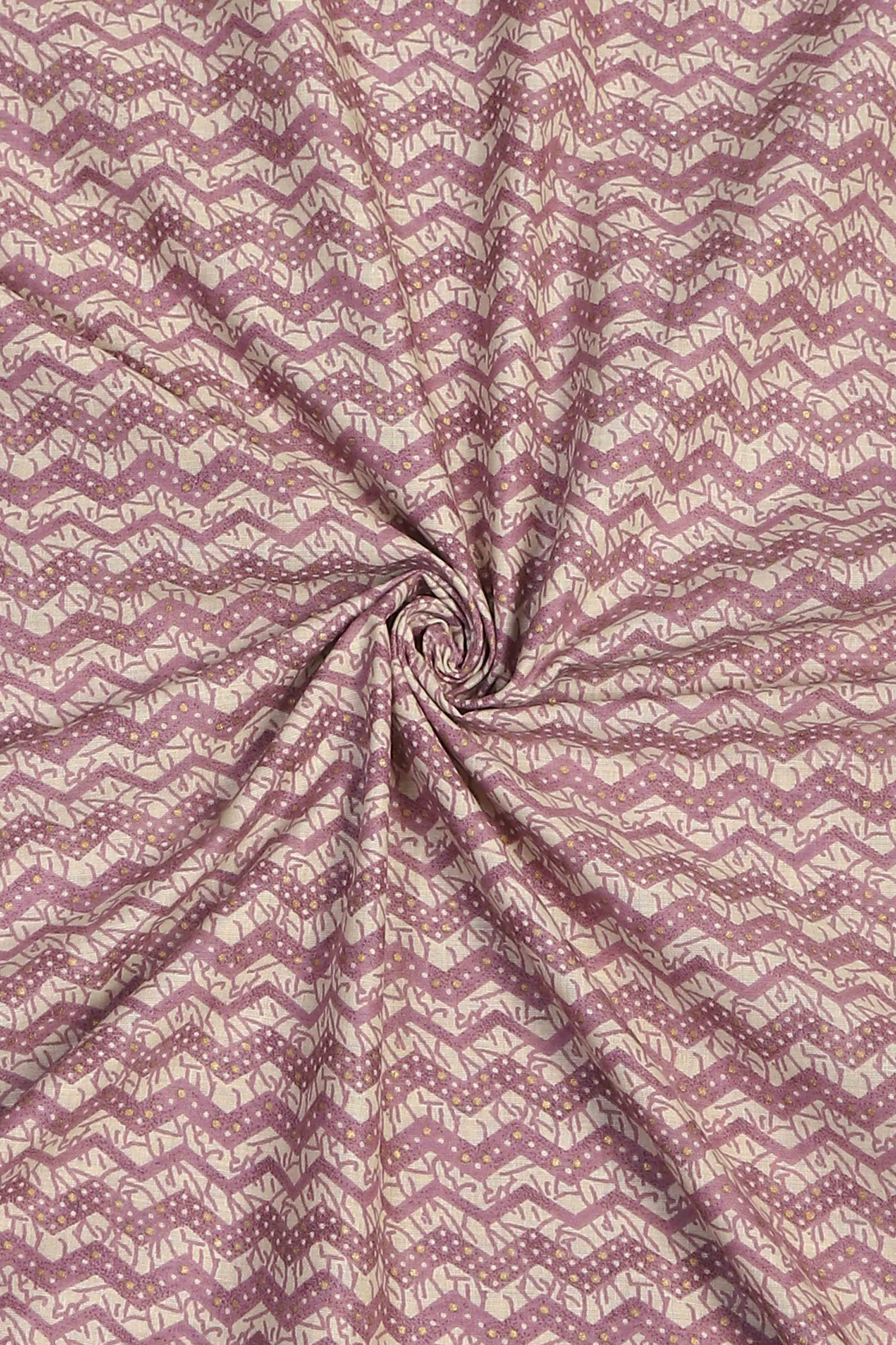 Blue Cotton Unstitched Suit Set image number 2