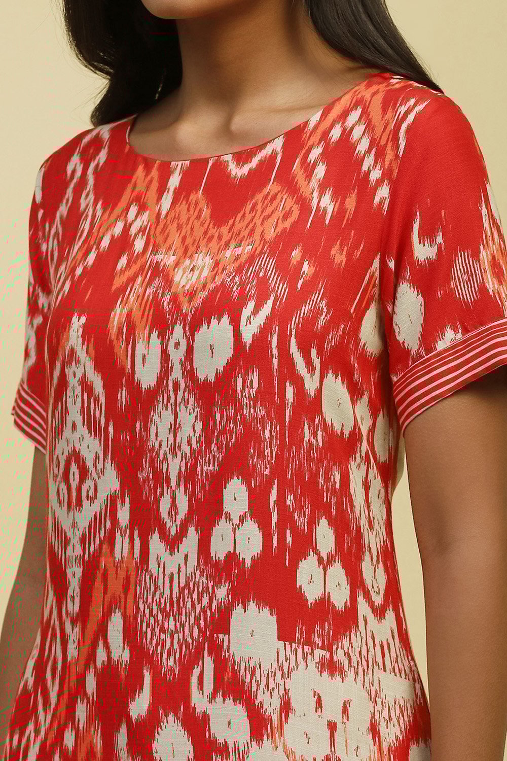 Blue Printed Straight Kurta Set image number 1