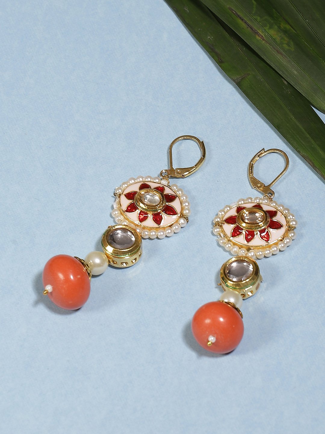 Red And Coral Earrings image number 0