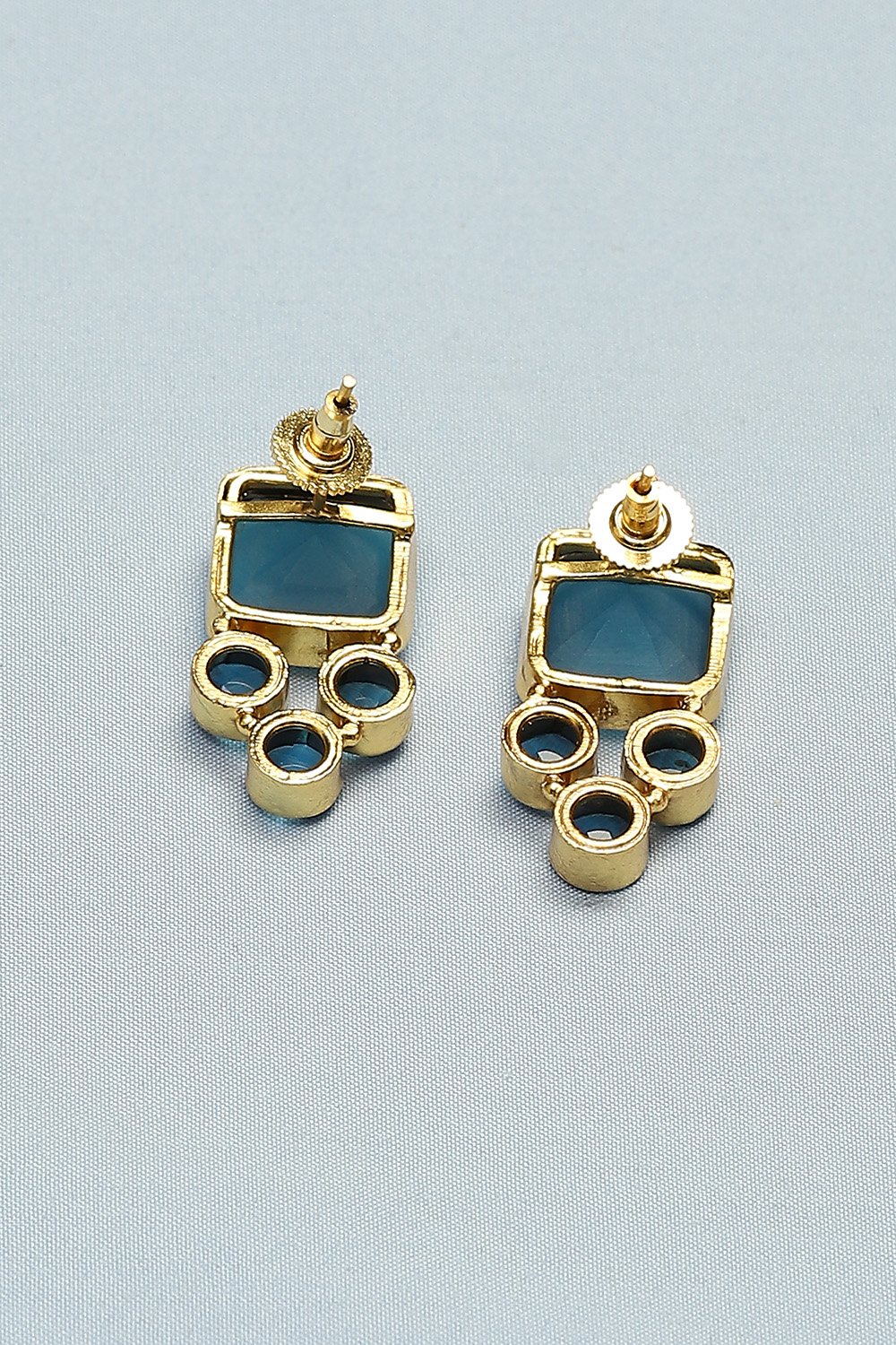 Blue Brass Earrings image number 2