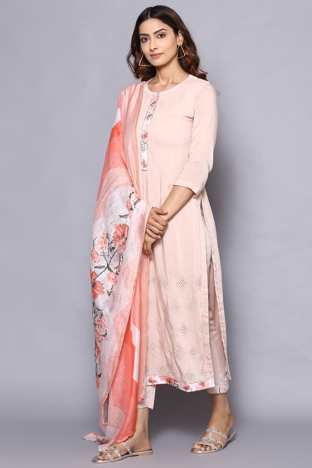 Fawn Muslin Easy Stitch Suit Set image number 4