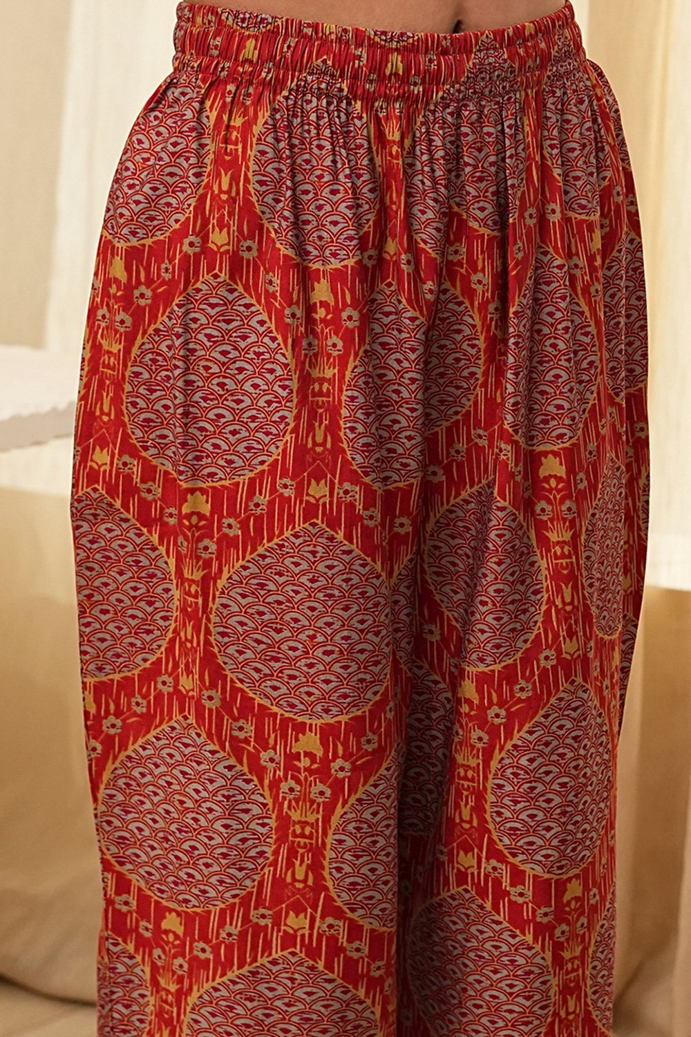 Rust Red Printed Co-ord Set image number 3