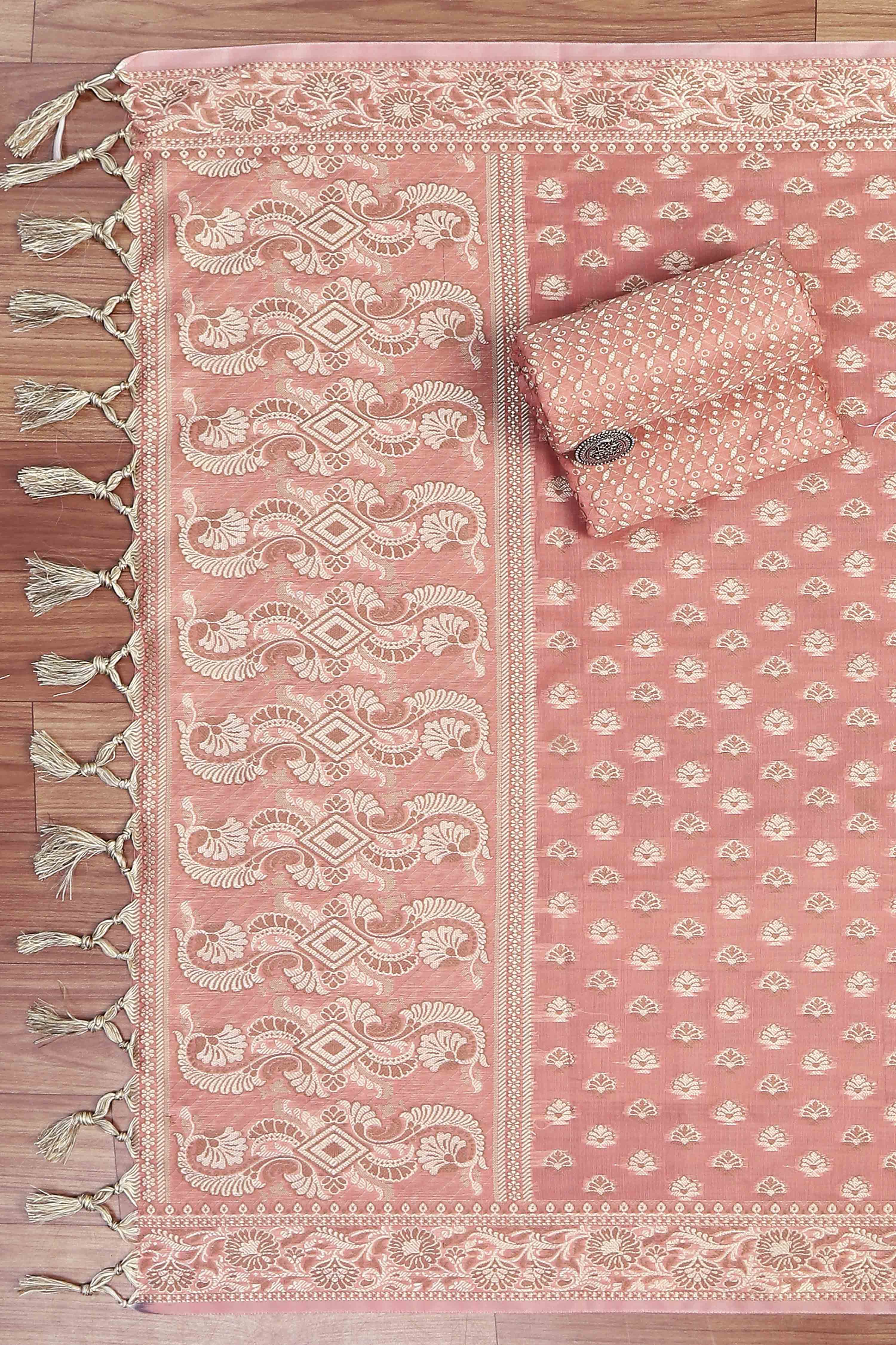 Mehendi Cotton Printed Embroidered Unstitched Suit Set image number 3