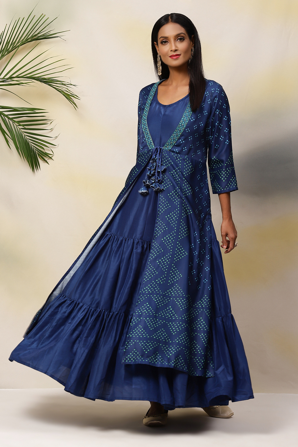 Blue Straight Modal Printed Kurta image number 0