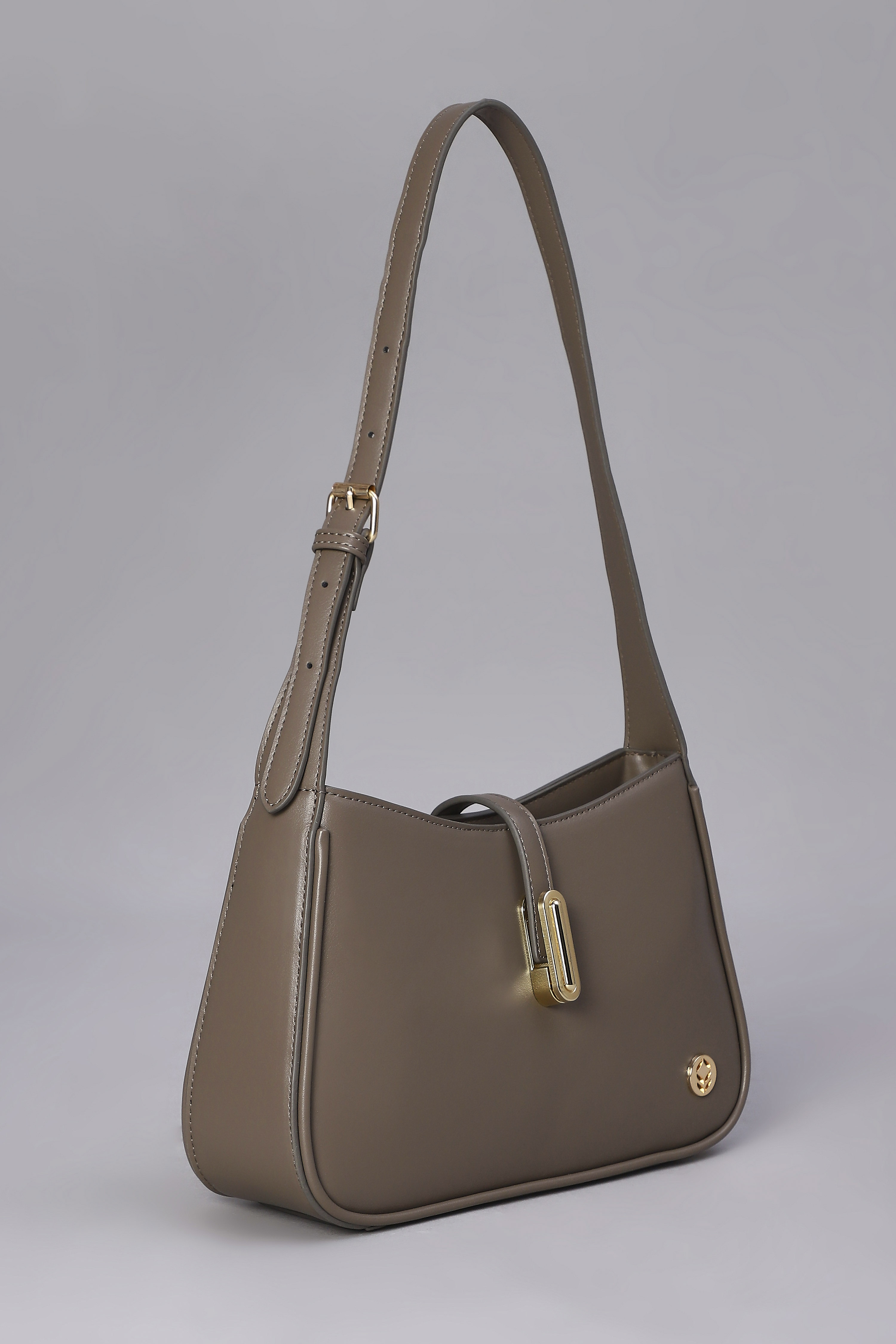 Grey PU Shoulder Bag image number 3
