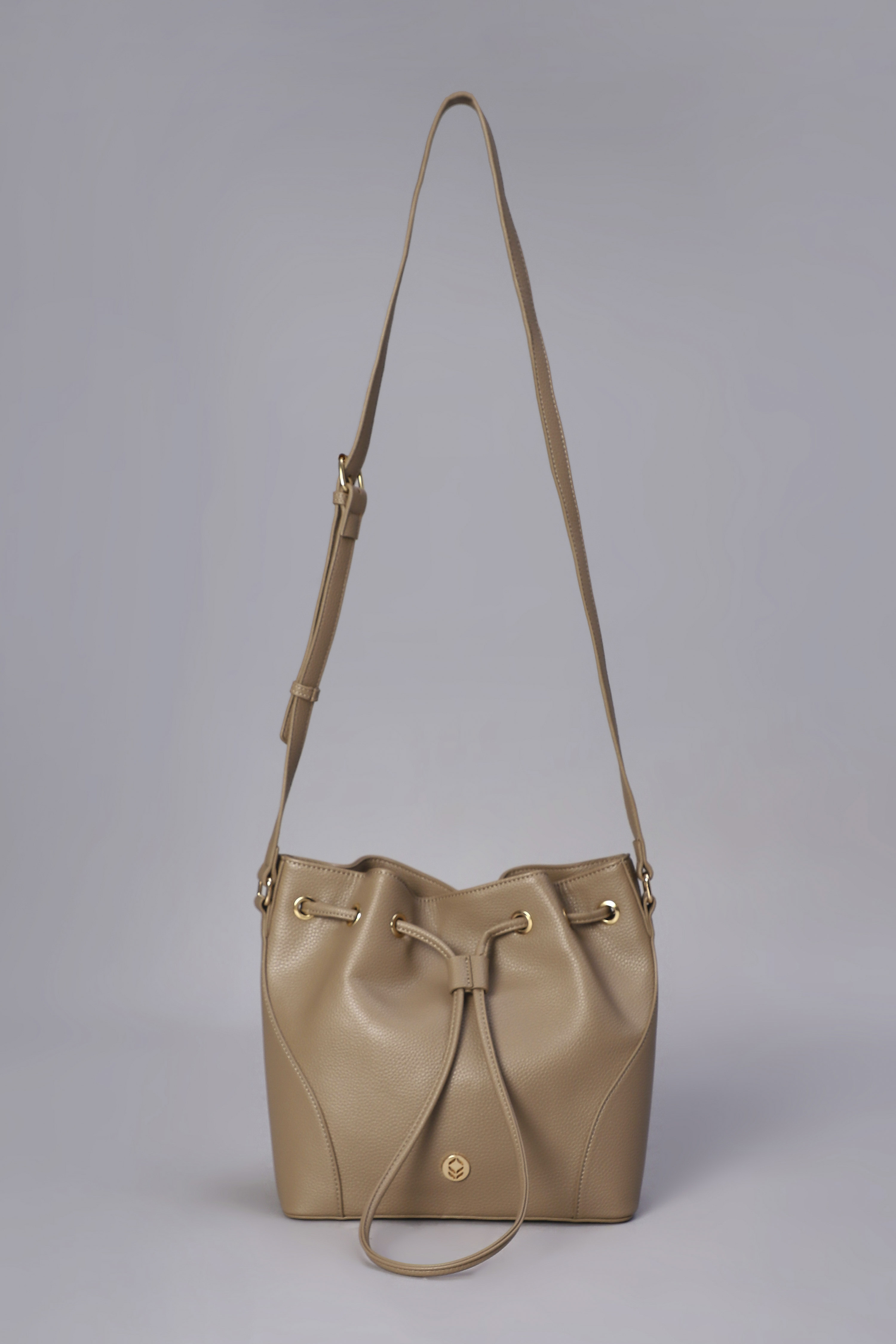 Brown PU Bucket Bag image number 1