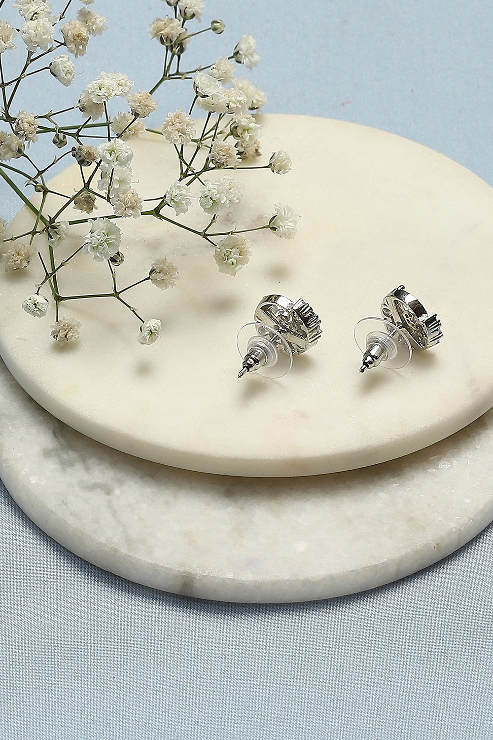 White Brass Earrings image number 2