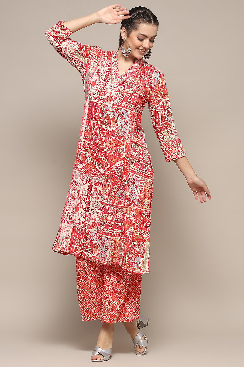 Blue Viscose Straight Kurta Set image number 0