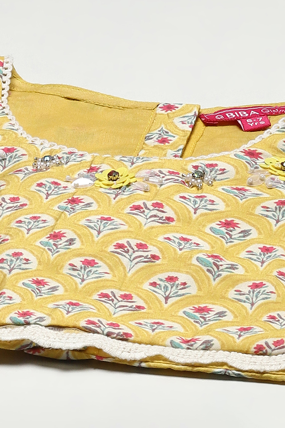 Yellow Viscose Short Top Lehenga Set image number 1