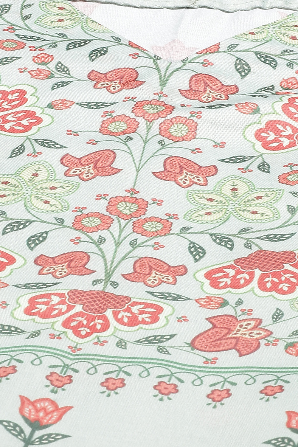 Pastel Green Cotton Blend Digital Print Unstitched Suit Set image number 1