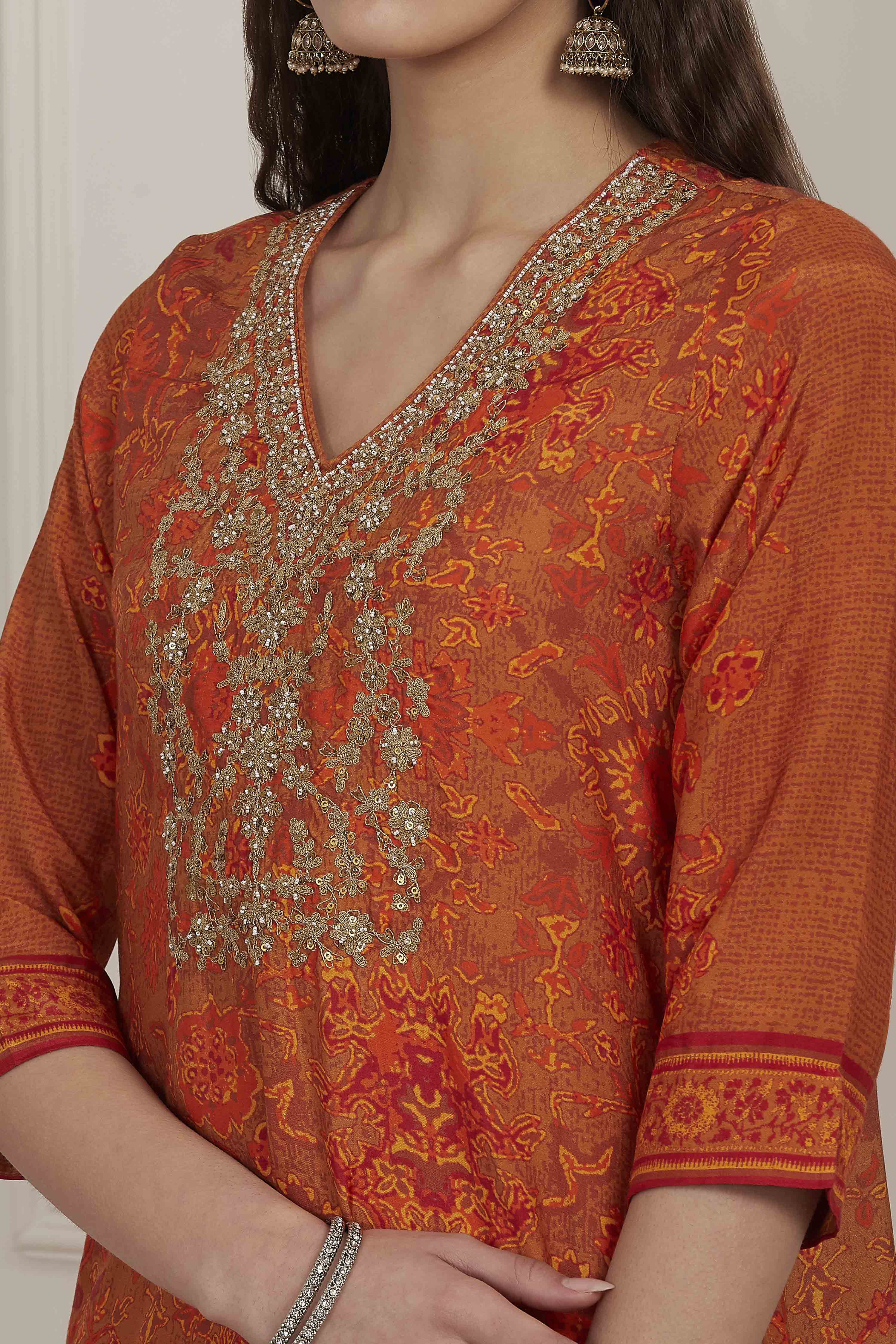 Green Modal Straight Suit Set image number 1