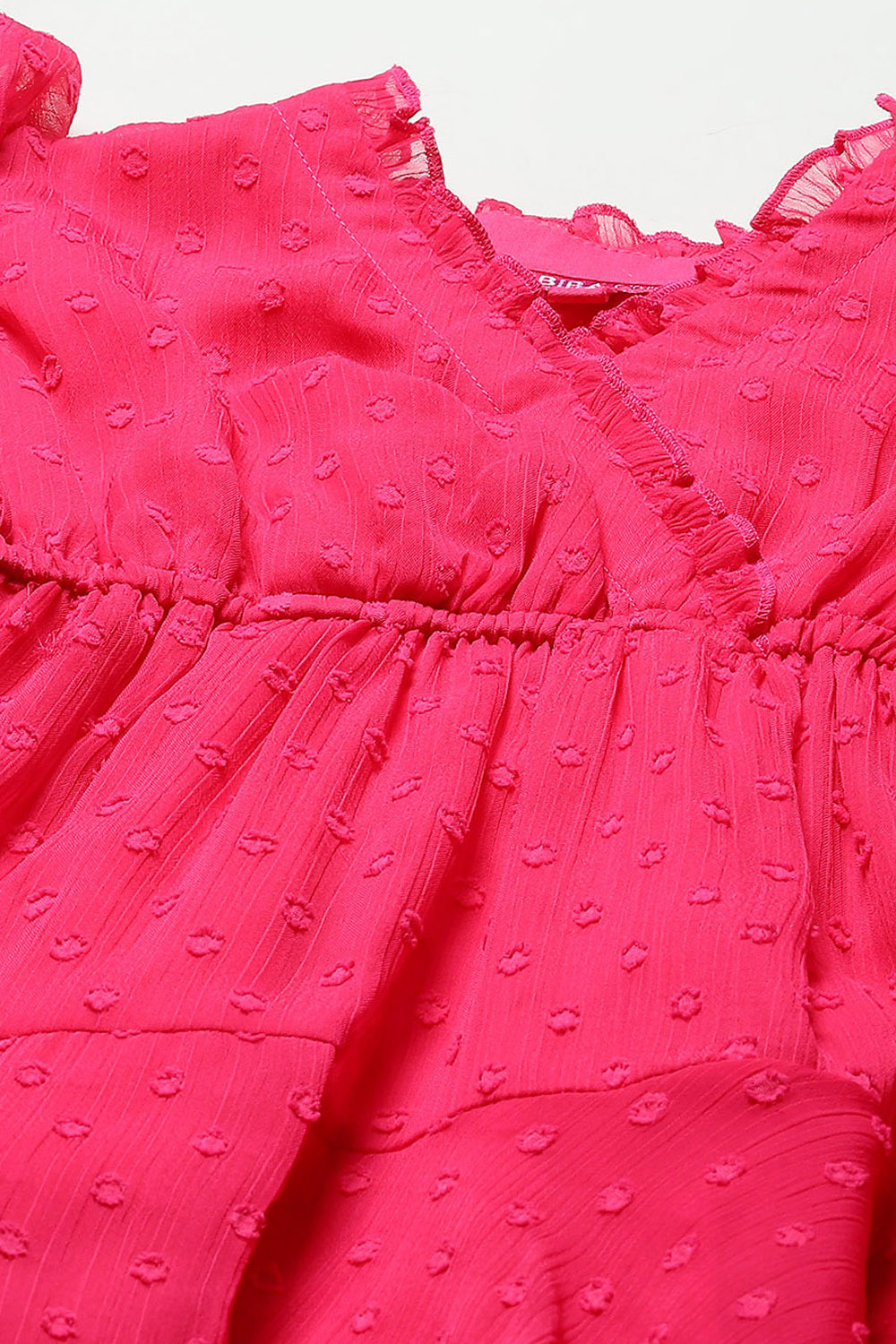 Pink Polyester Tired Dress image number 1