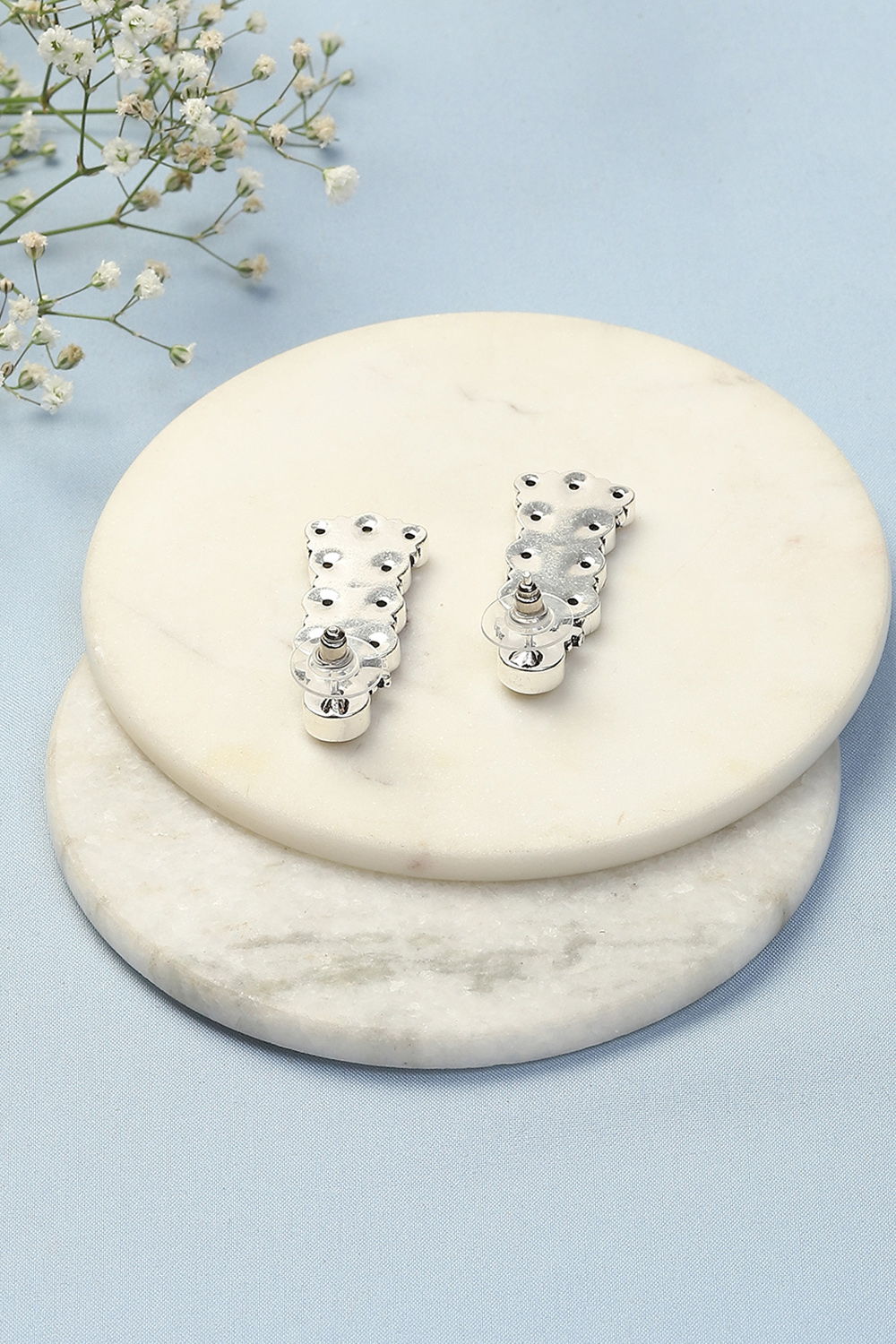 White Brass Earrings image number 2