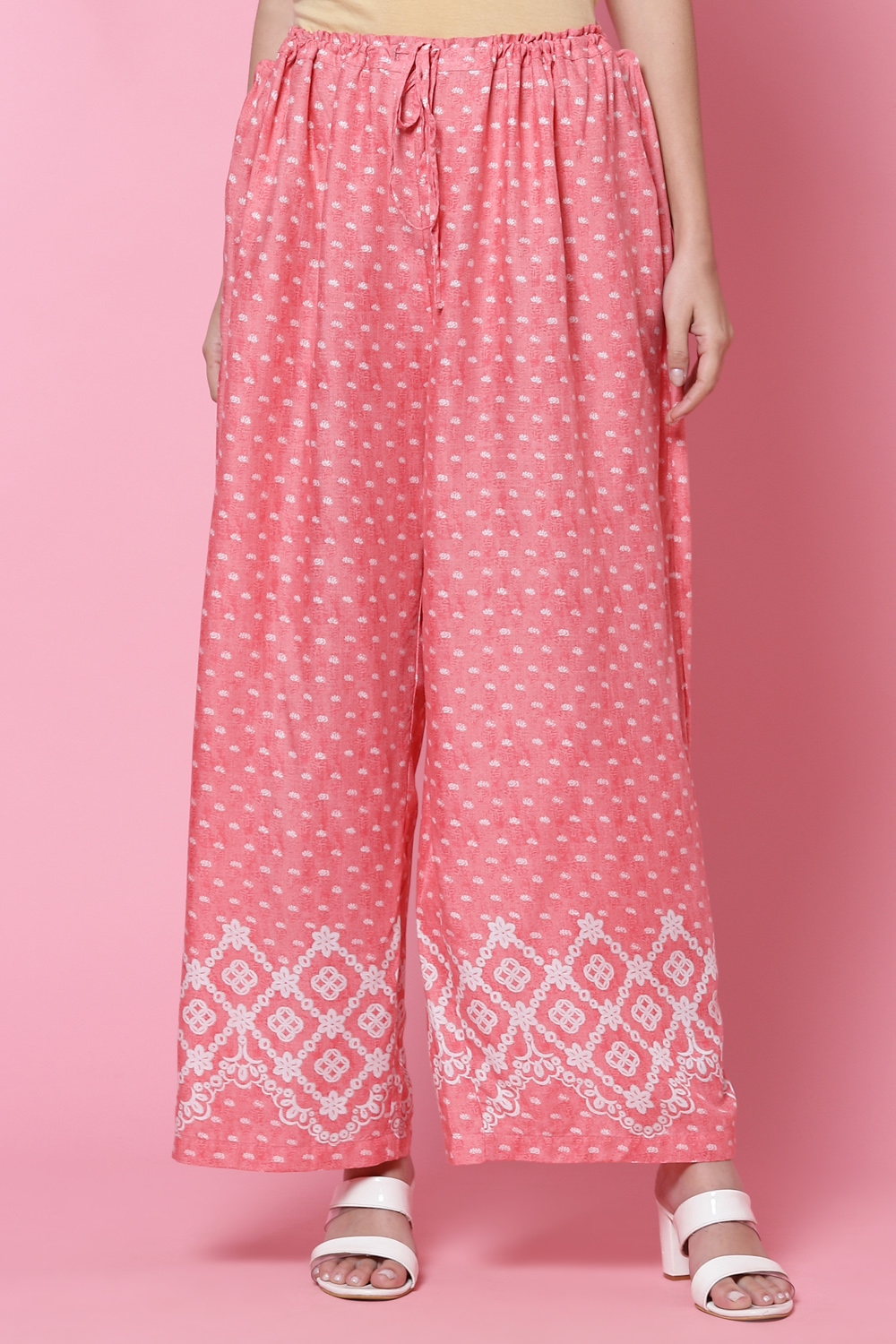 Buy Pink LIVA Palazzo () for INR649.50