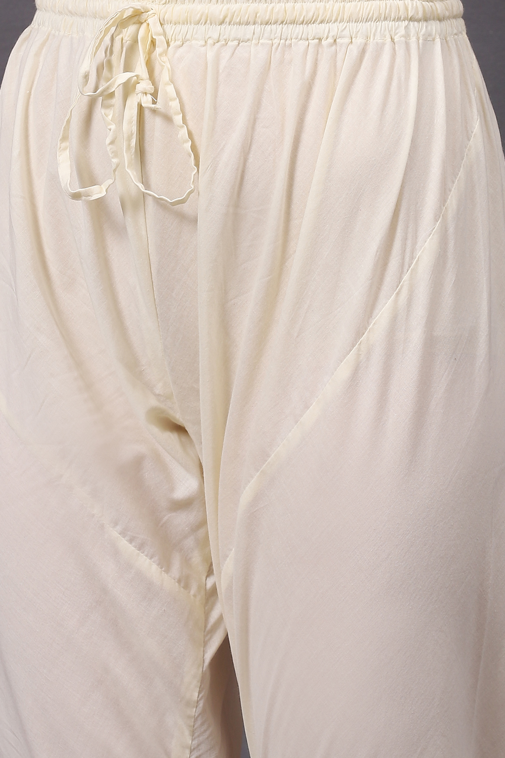 Rohit Bal Cream Cotton Silk Anarkali Yarndyed Suit Set image number 2