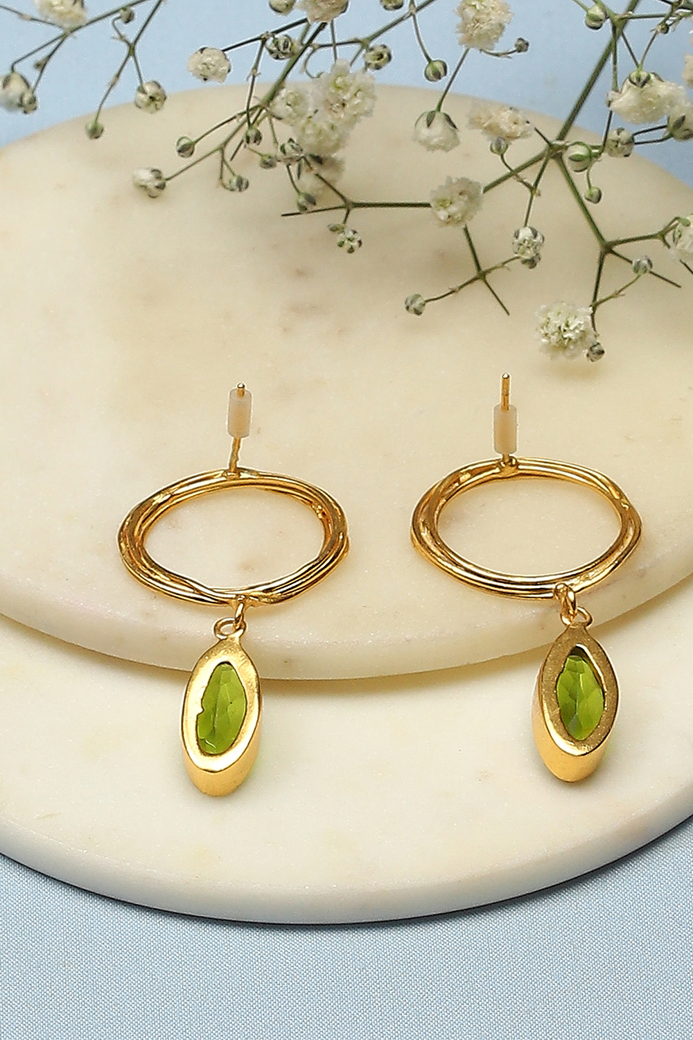 Green Brass earrings image number 2