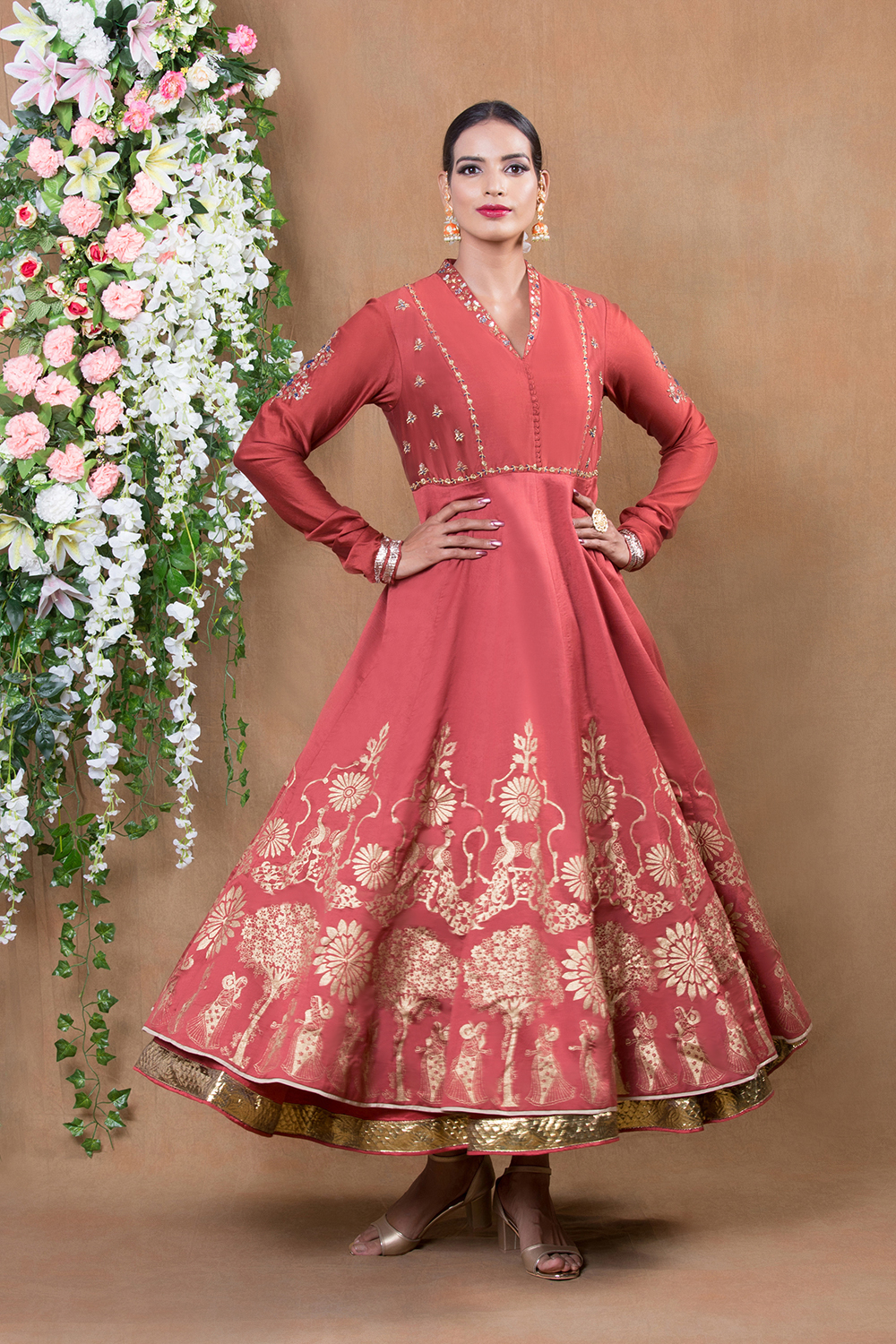 Blue Chanderi Silk Suit Set By Anju Modi image number 2