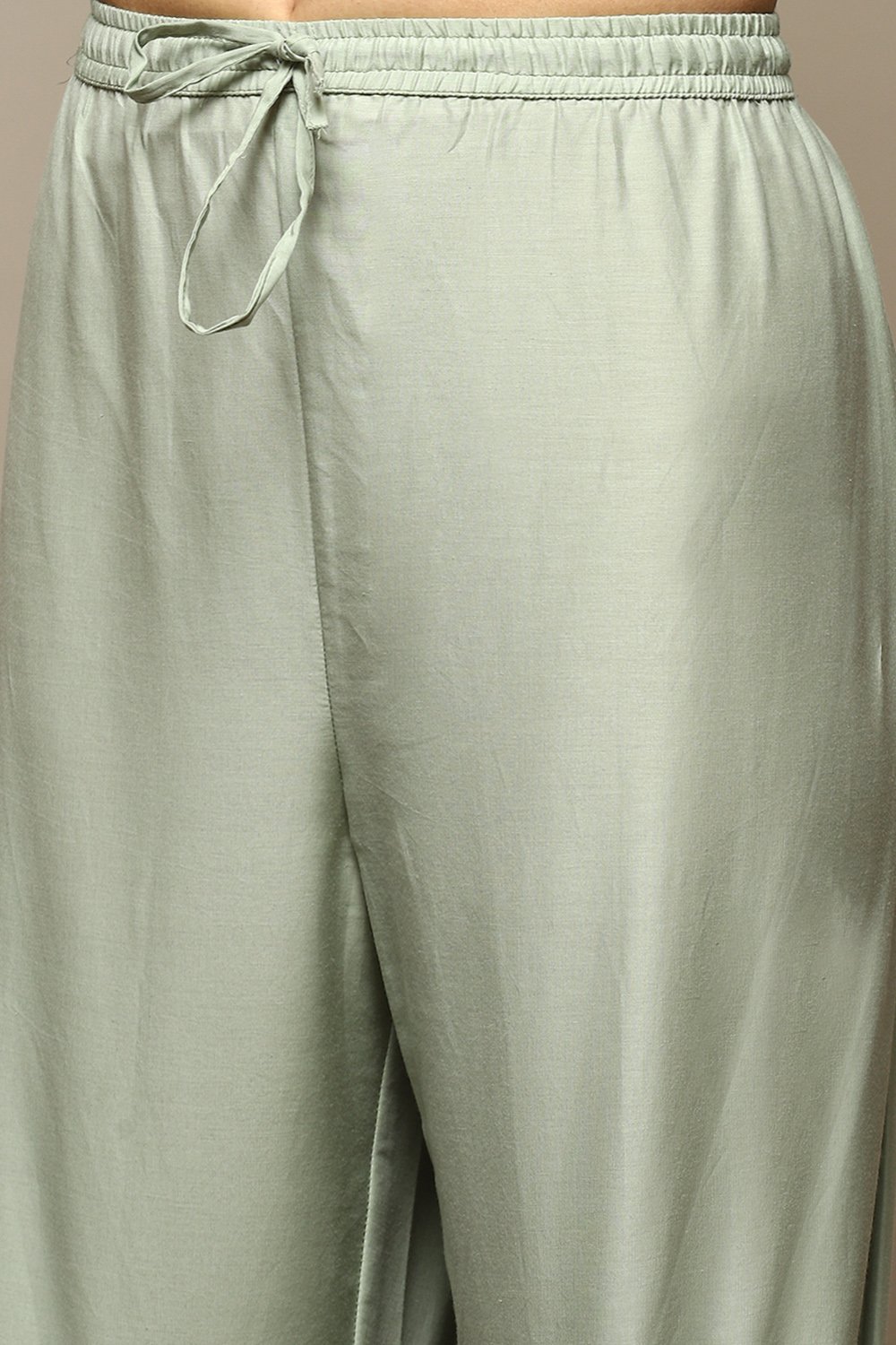Buy Green Cotton Blend Straight Yarndyed Kurta Suit Set for INR6965.00 ...