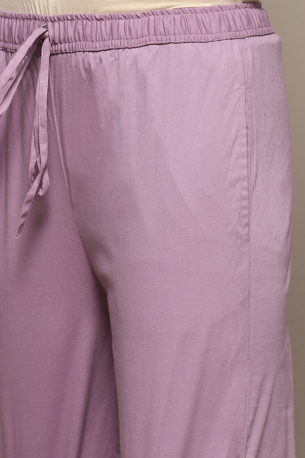 Lilac Polyester Straight Kurta Set image number 2