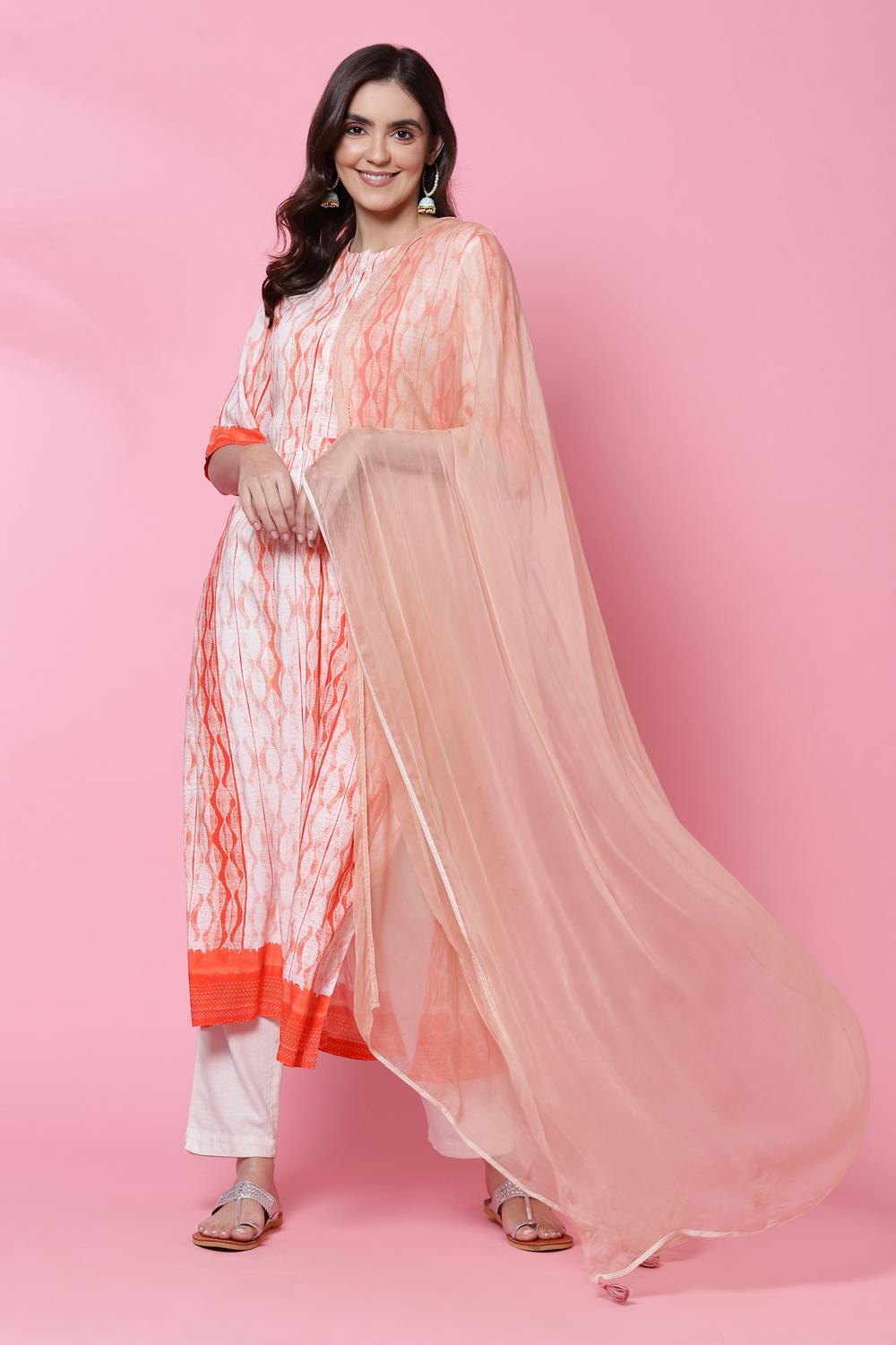 Coral LIVA Straight Printed Kurta image number 6