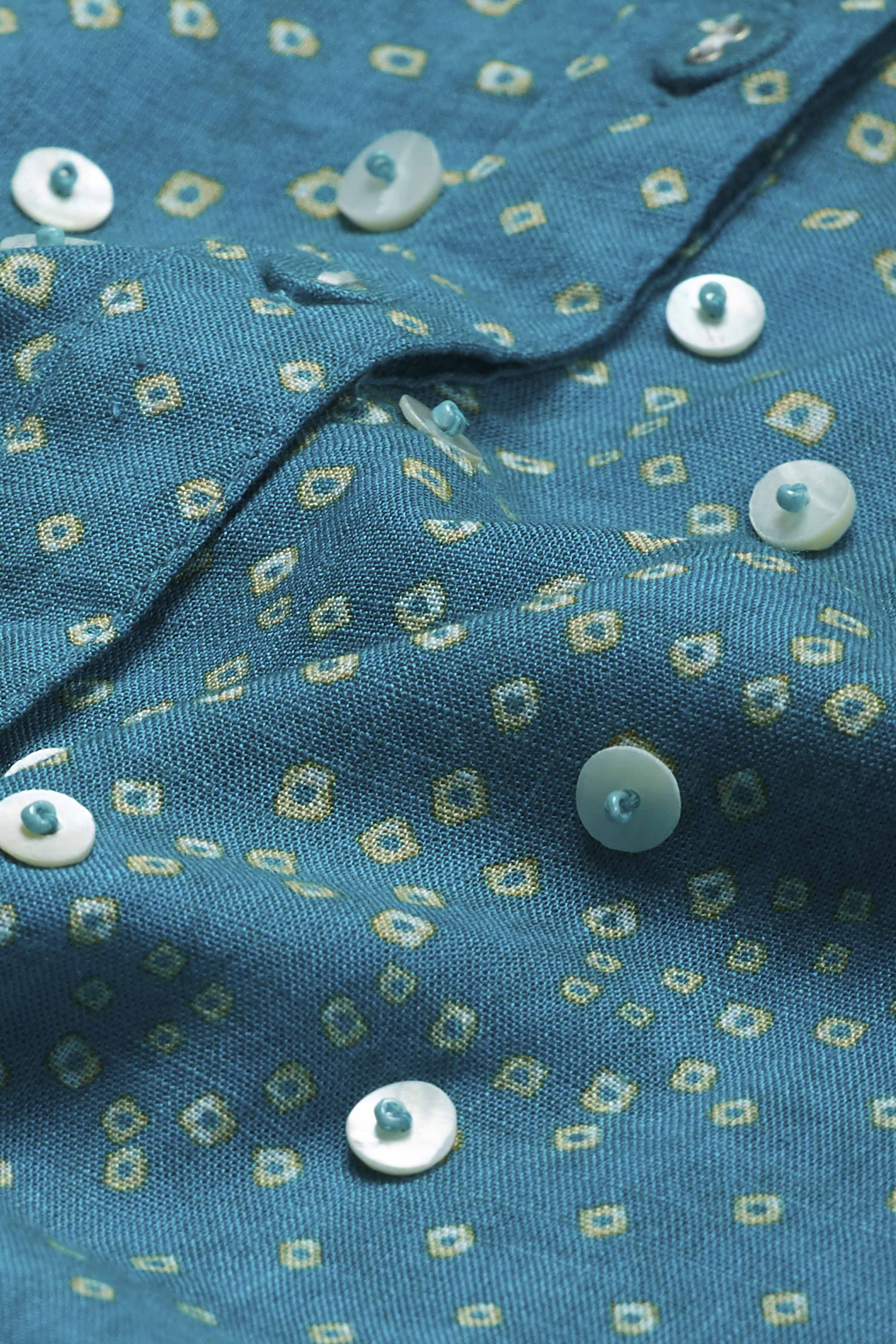 Sea Green Viscose Rayon Asymmetric Short Kurti image number 2